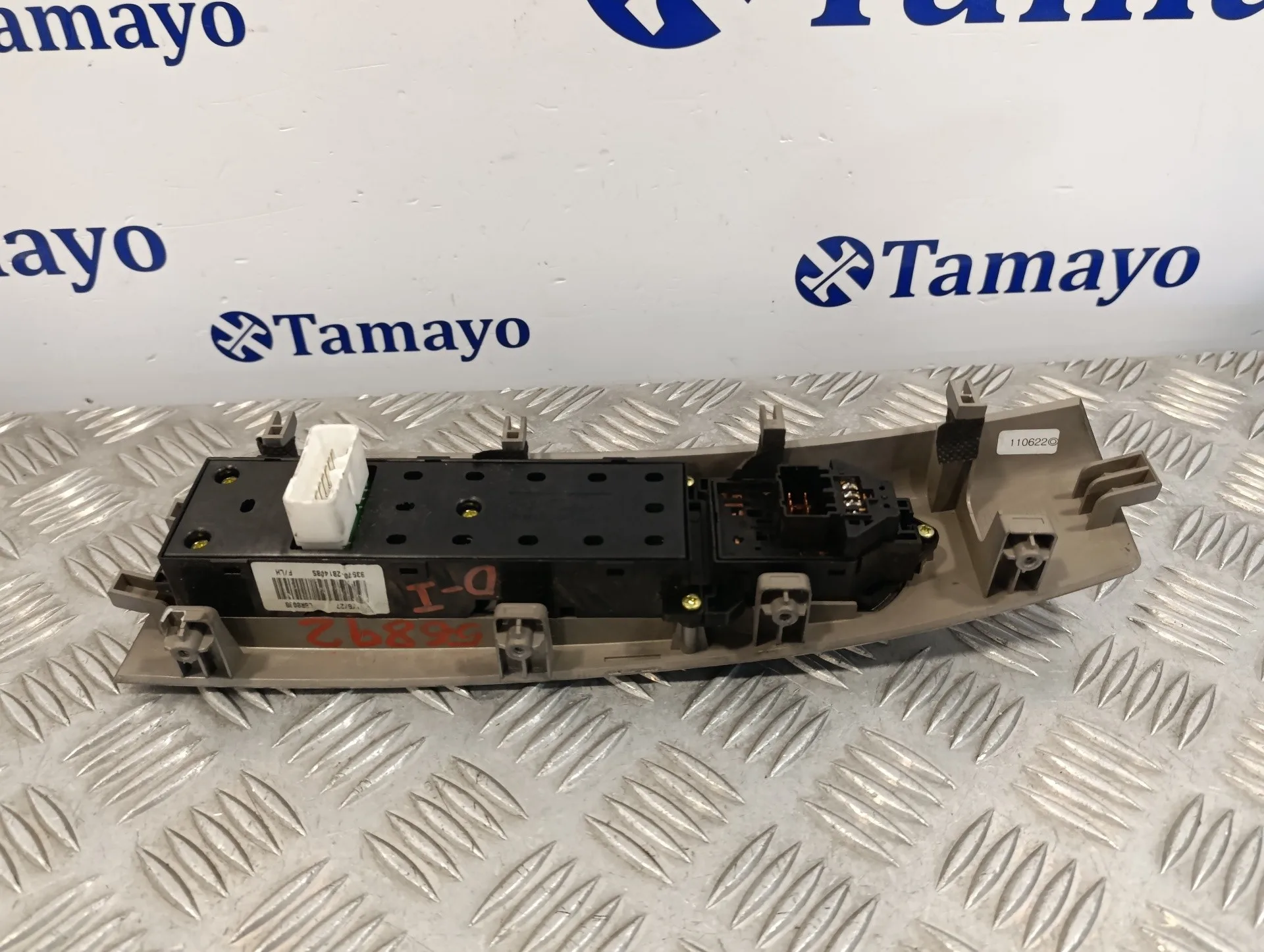 Mando Elevalunas Delantero Izquierdo para Hyundai Santa Fe (Bm)