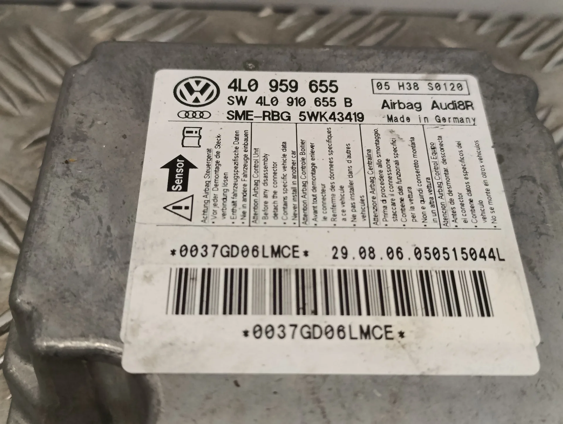 Centralita Airbag para Audi Q7 (4L)