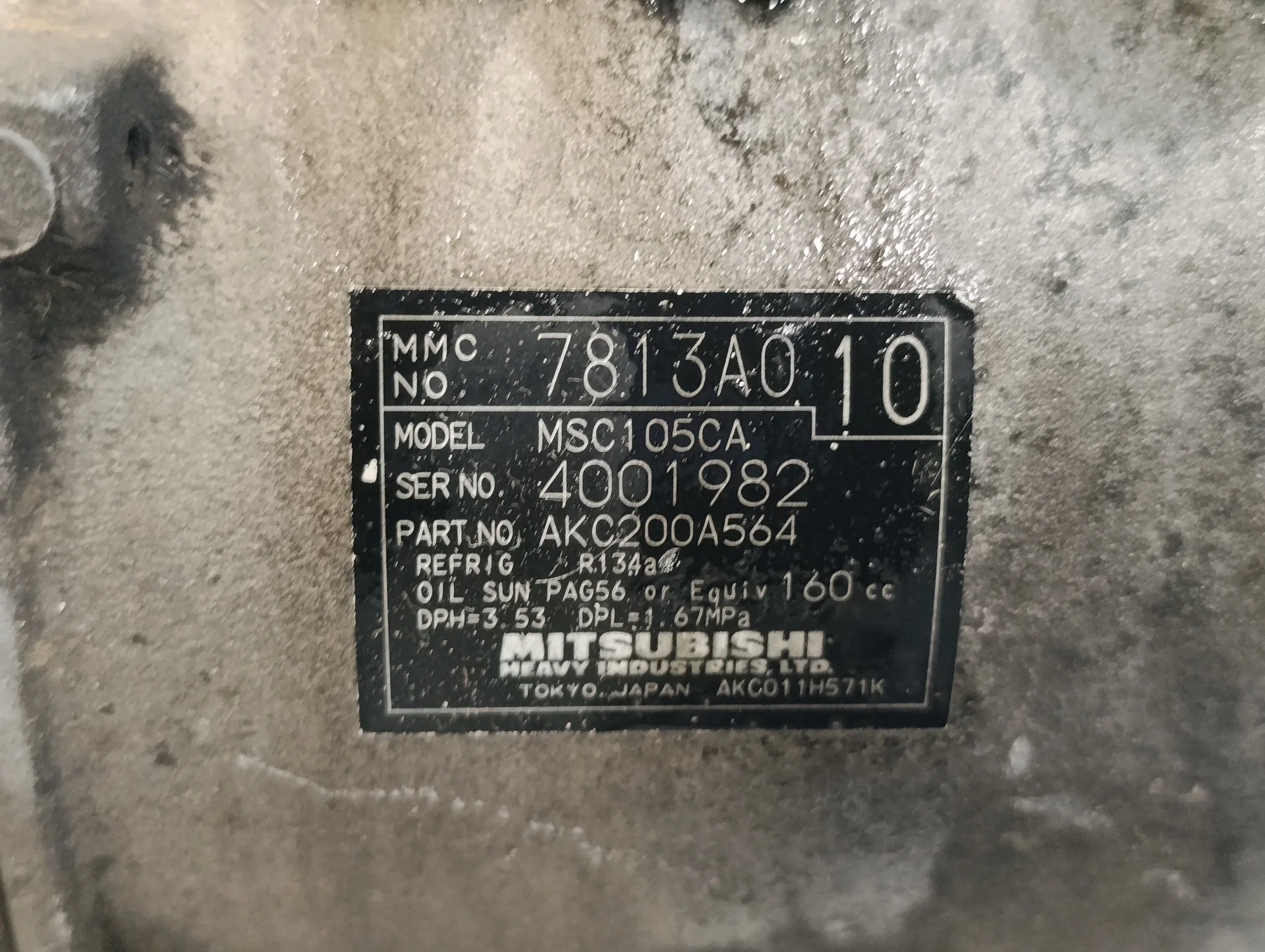 Compresor Aire Acondicionado para Mitsubishi Grandis (Na0W)