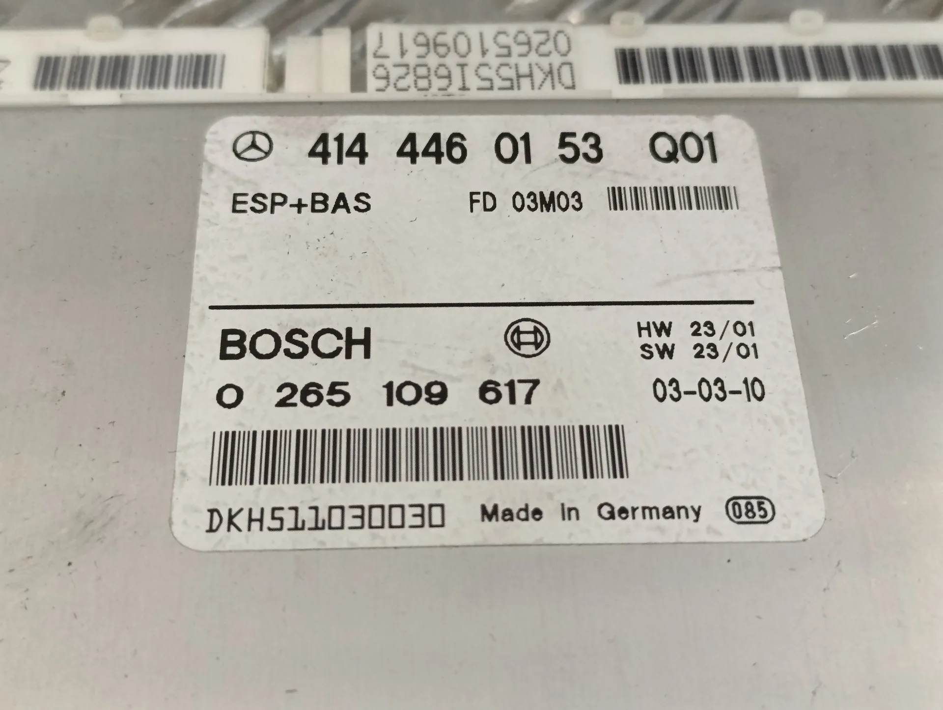 Centralita Esp para Mercedes-Benz Vaneo (W414) Furgoneta Compacta