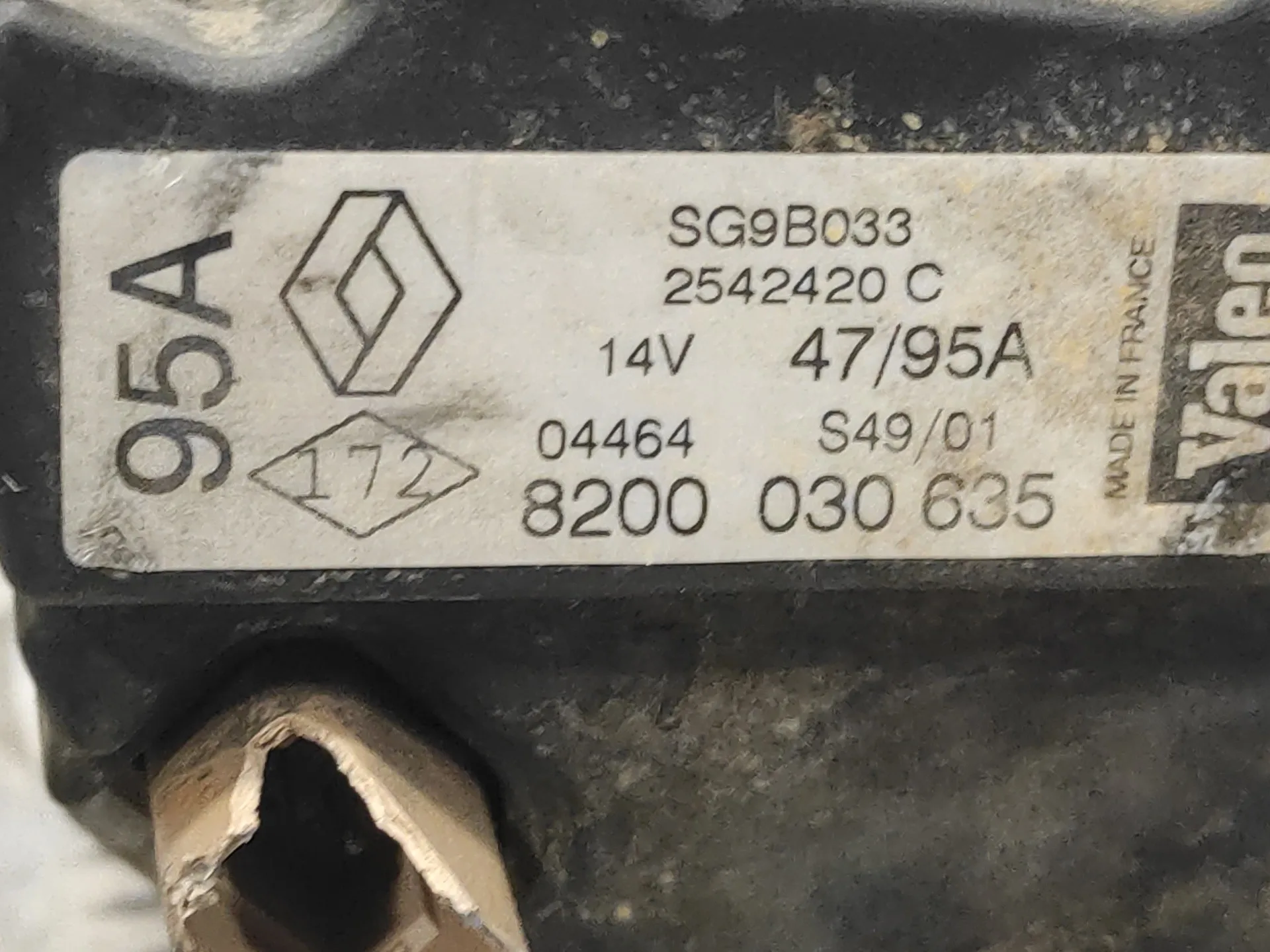 Alternador para Renault Scenic Rx4 (Ja0)