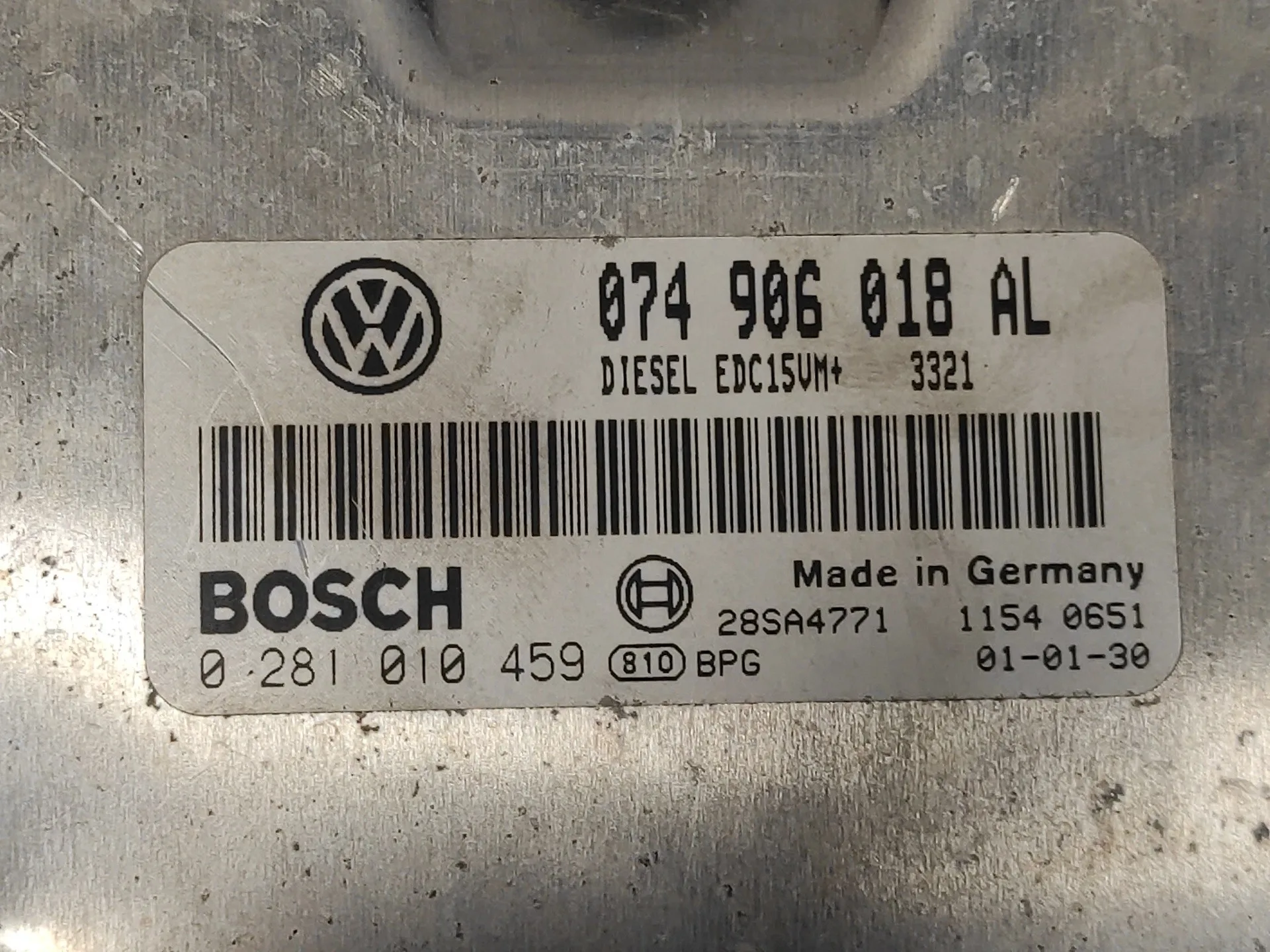 Centralita Motor Uce para Volkswagen T4 Transporter/Furgoneta (Mod. 1991)