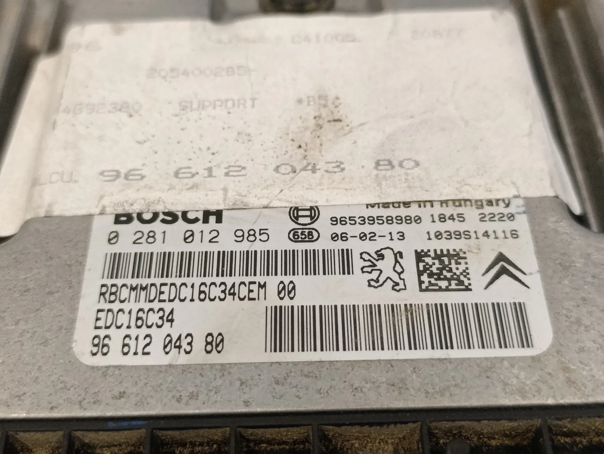 Centralita Motor Uce para Citroën C4 Berlina