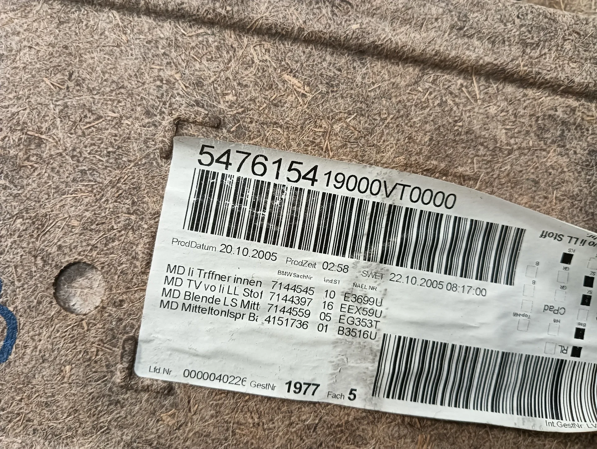 Guarnecido Puerta Delantera Izquierda para Bmw Serie 3 Berlina (E90)