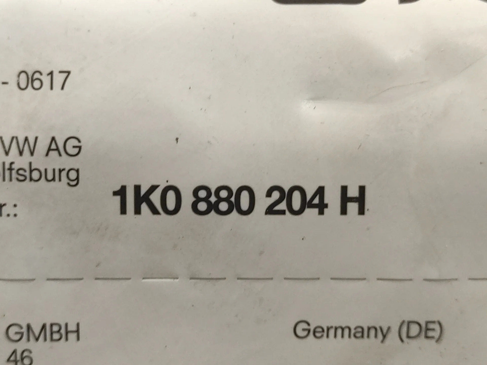Airbag Delantero Derecho para Volkswagen Golf V Berlina (1K1)