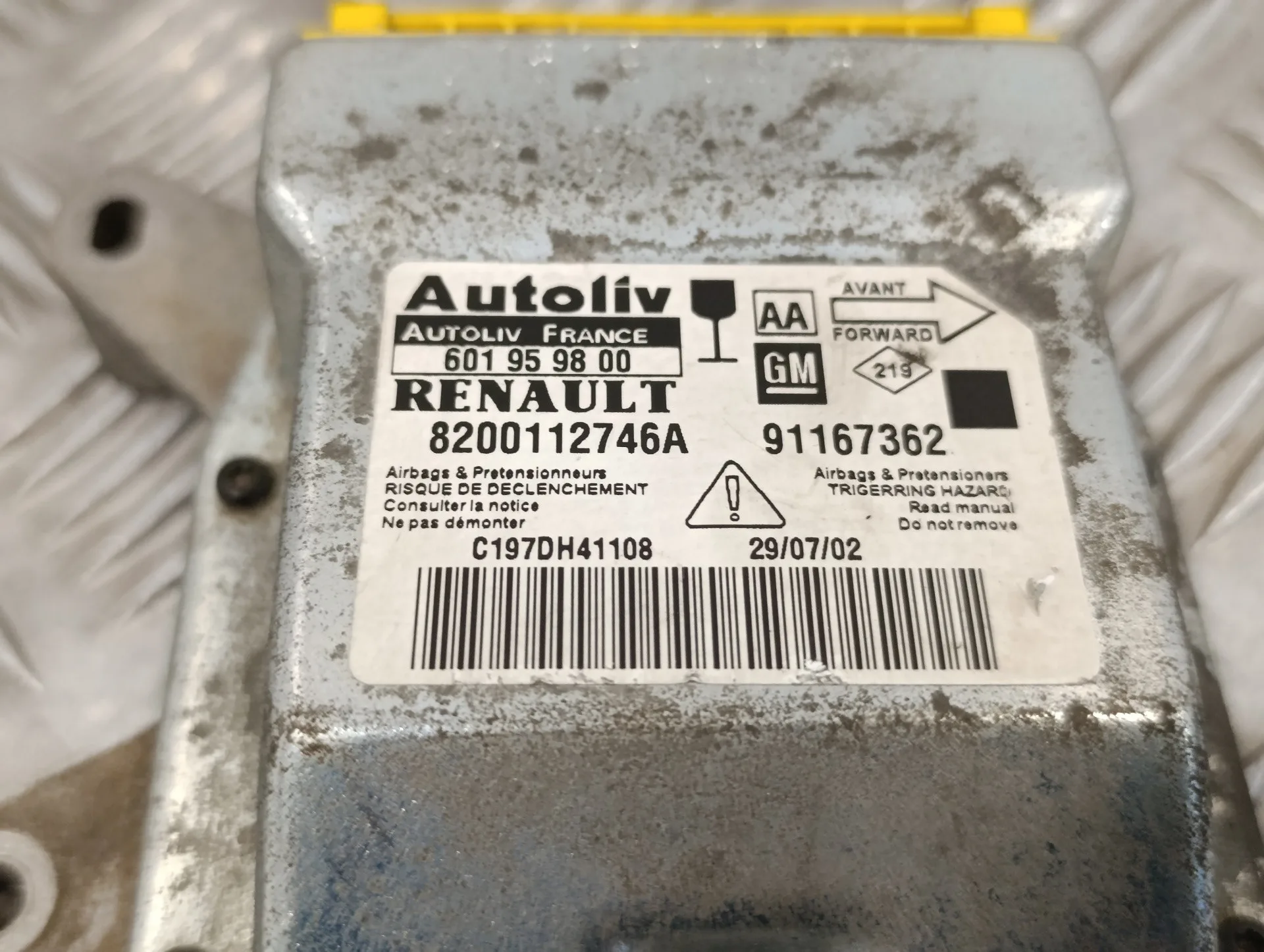 Centralita Airbag para Renault Trafic Caja Cerrada (Ab 4.01)