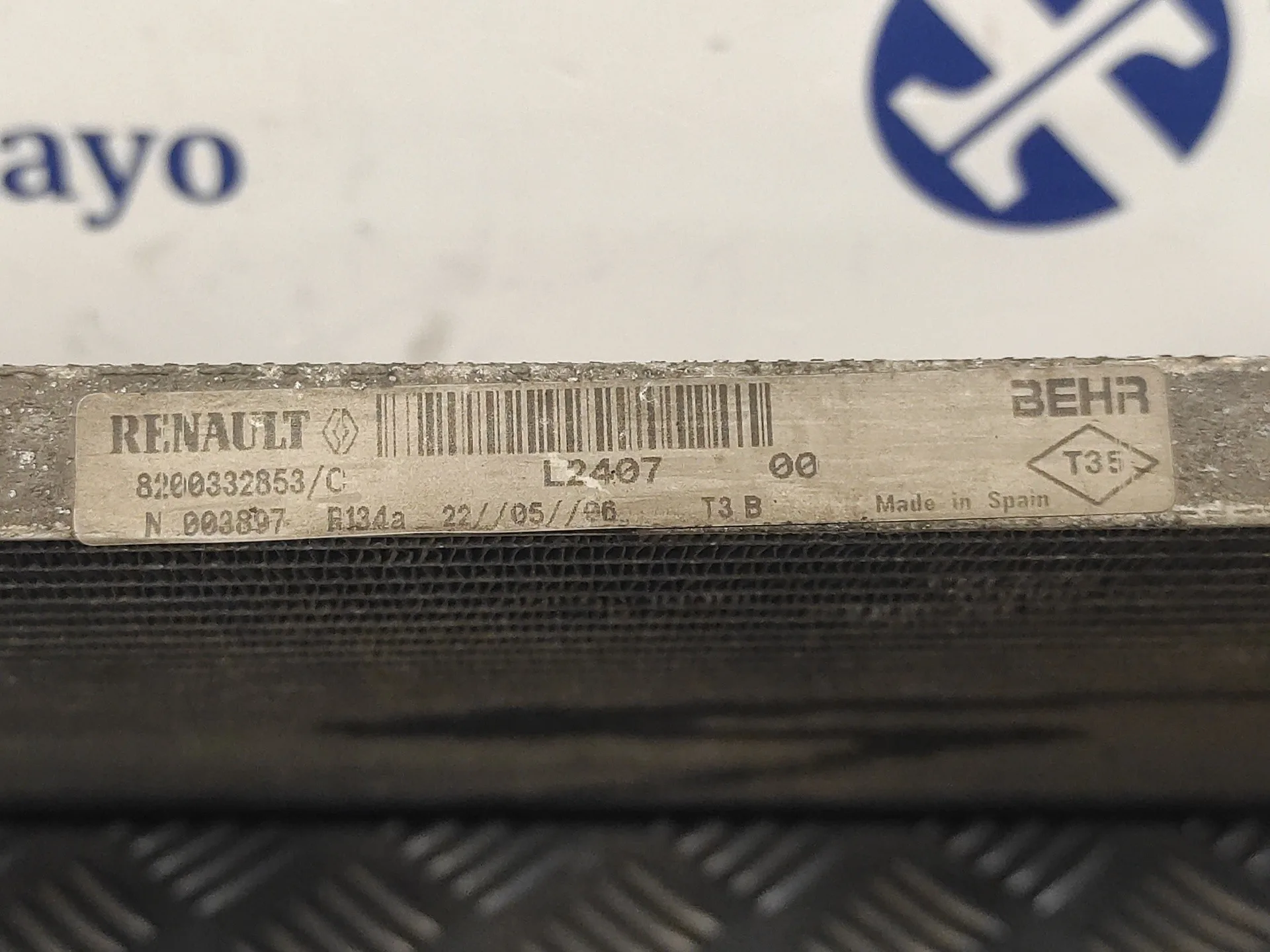 Condensador / Radiador Aire Acondicionado para Renault Vel Satis (Bj0)