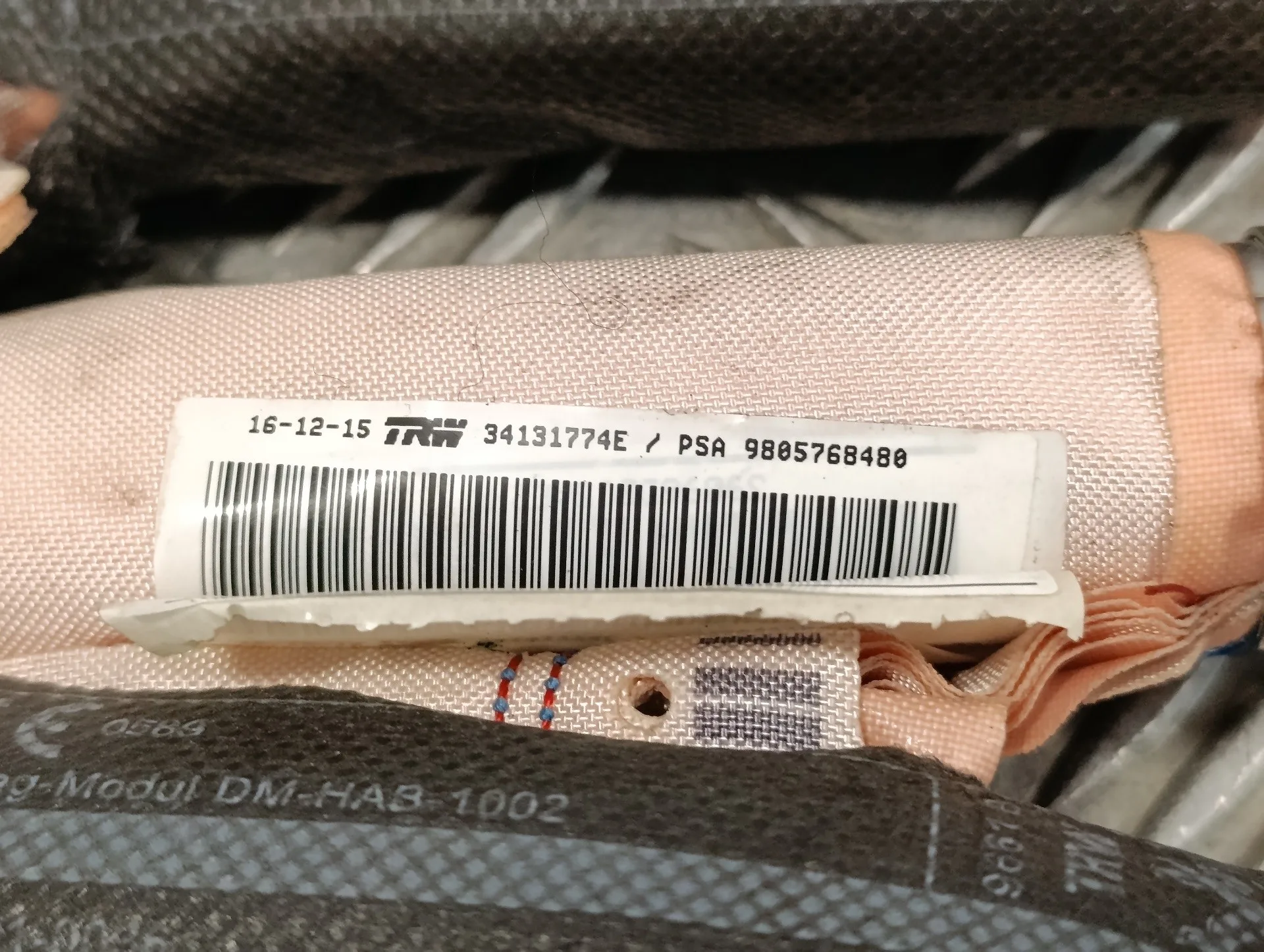 Airbag Cortina Delantero Izquierdo para Peugeot 308