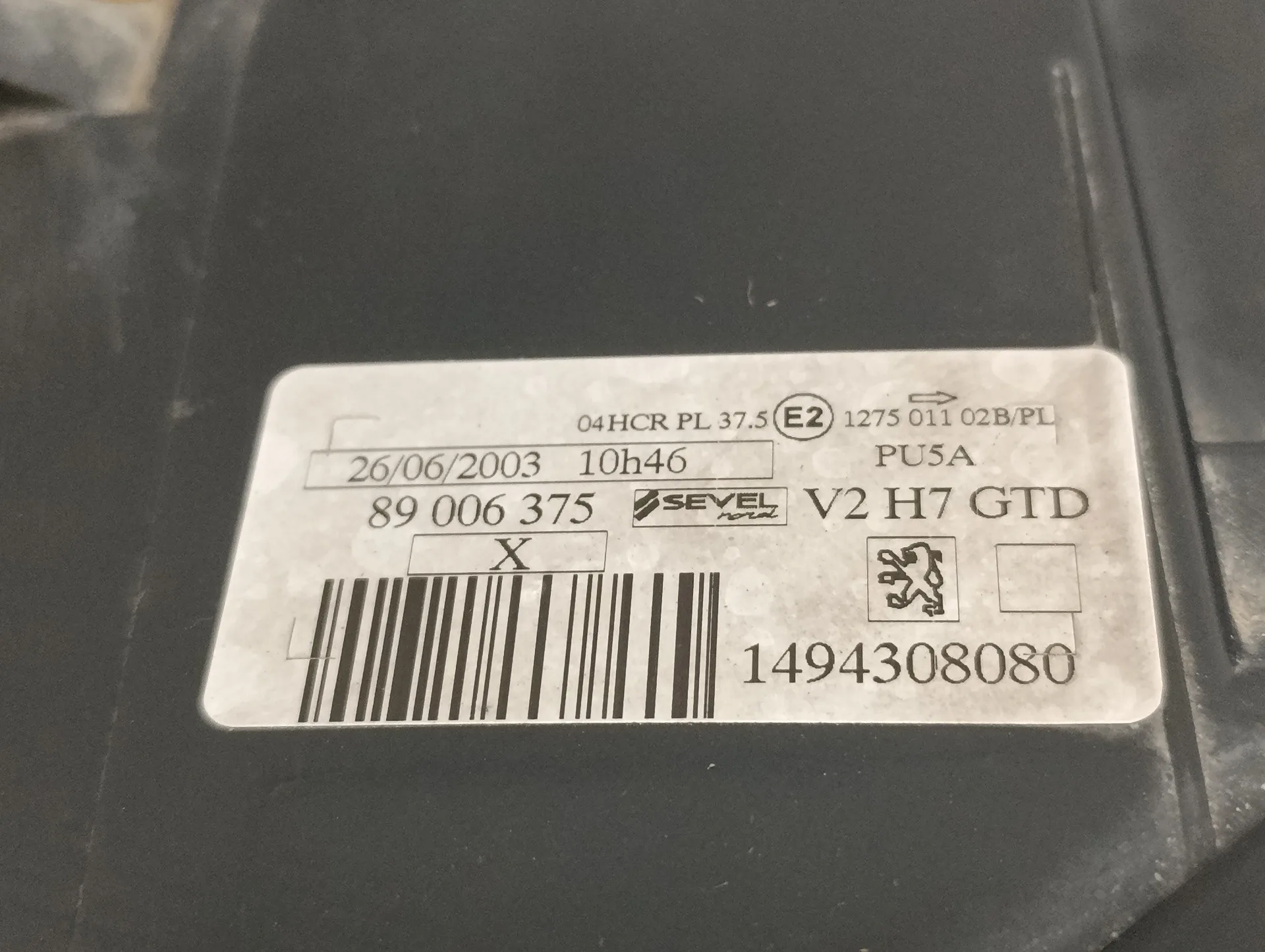 Faro Izquierdo para Peugeot 807