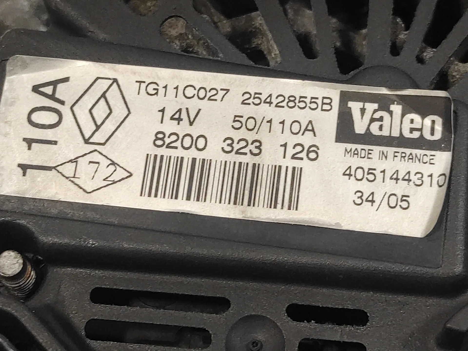 Alternador para Renault Megane Ii Berlina 5P