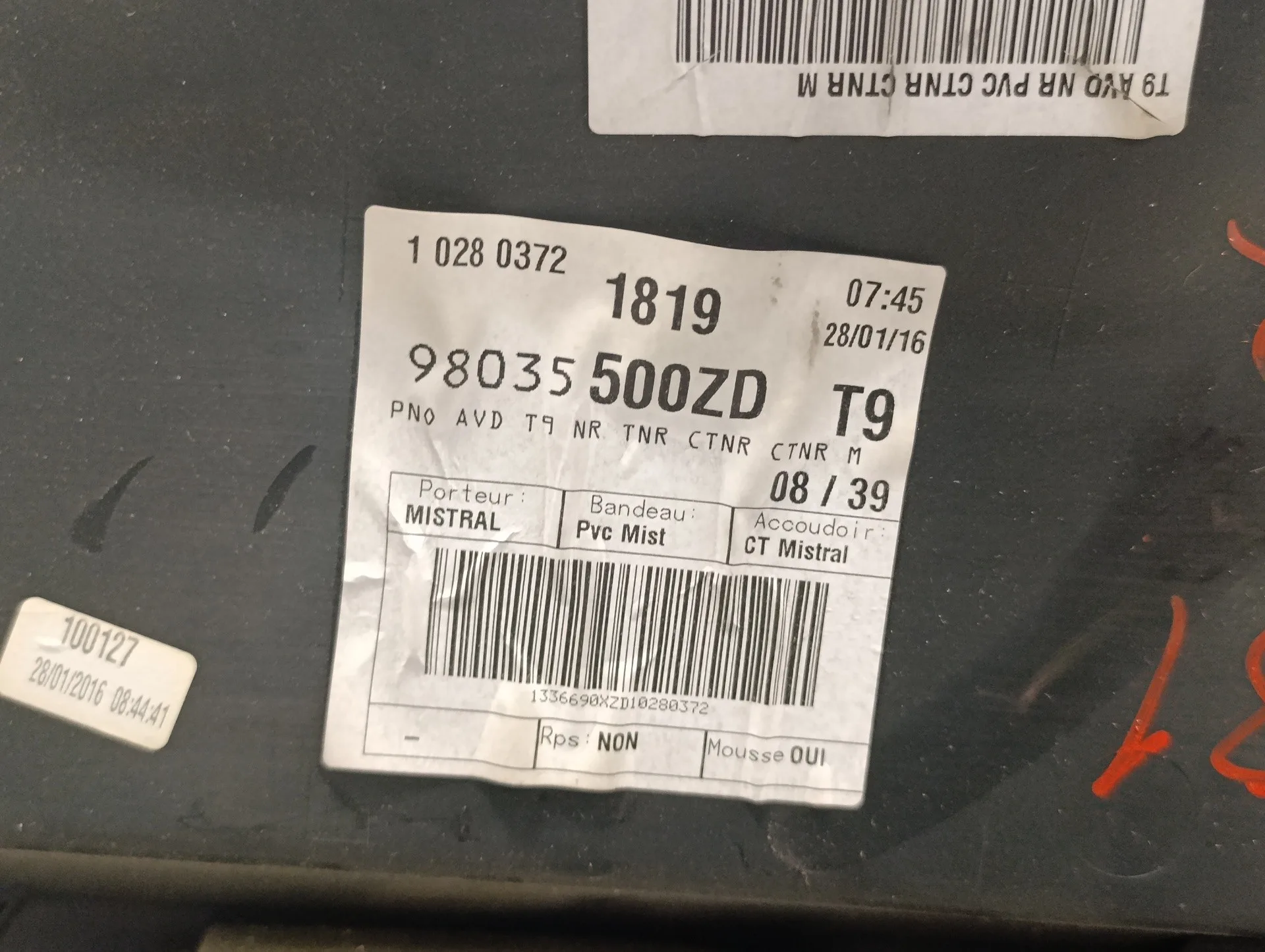 Guarnecido Puerta Delantera Derecha para Peugeot 308