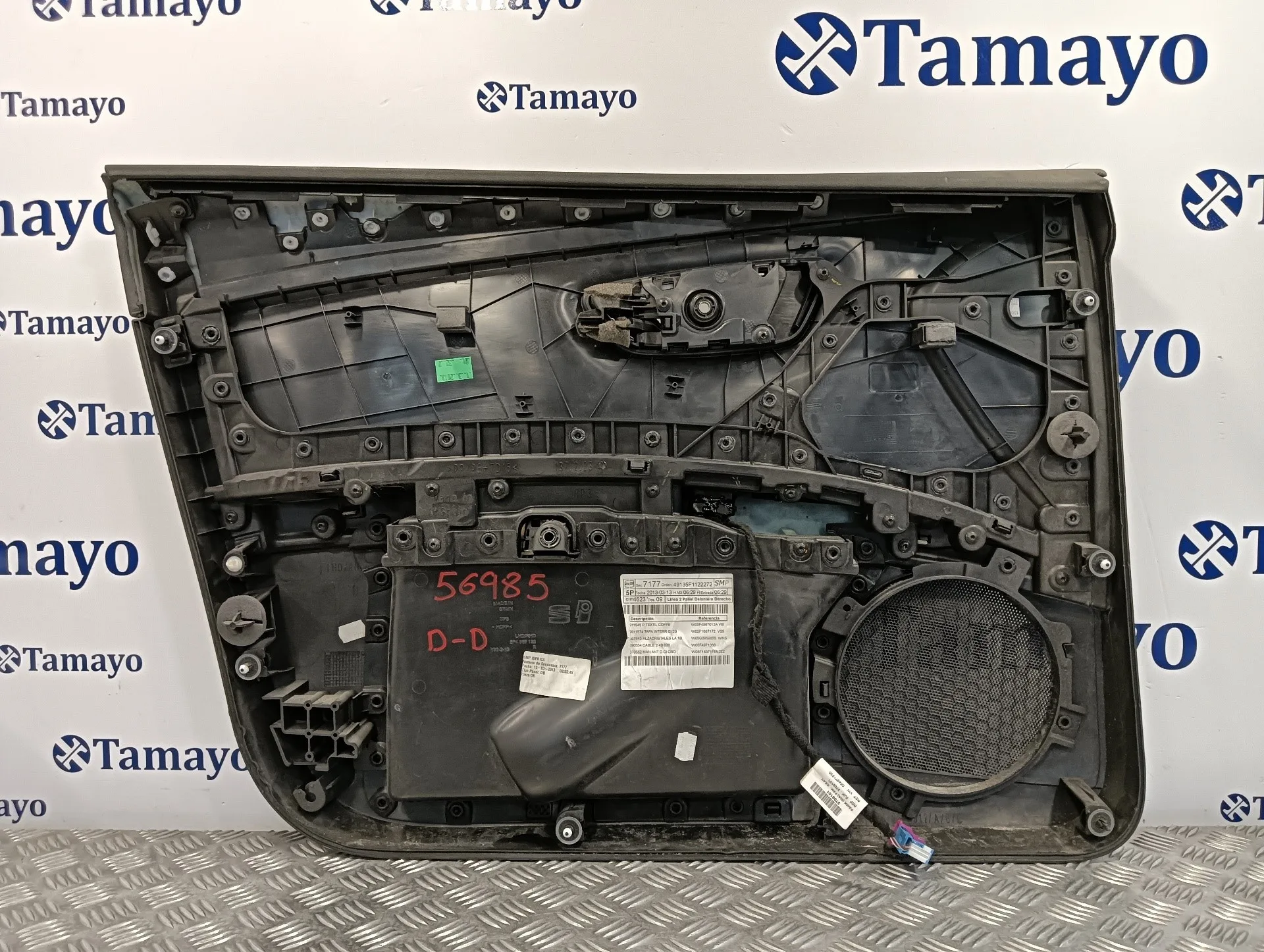 Guarnecido Puerta Delantera Derecha para Seat Leon (5F1)