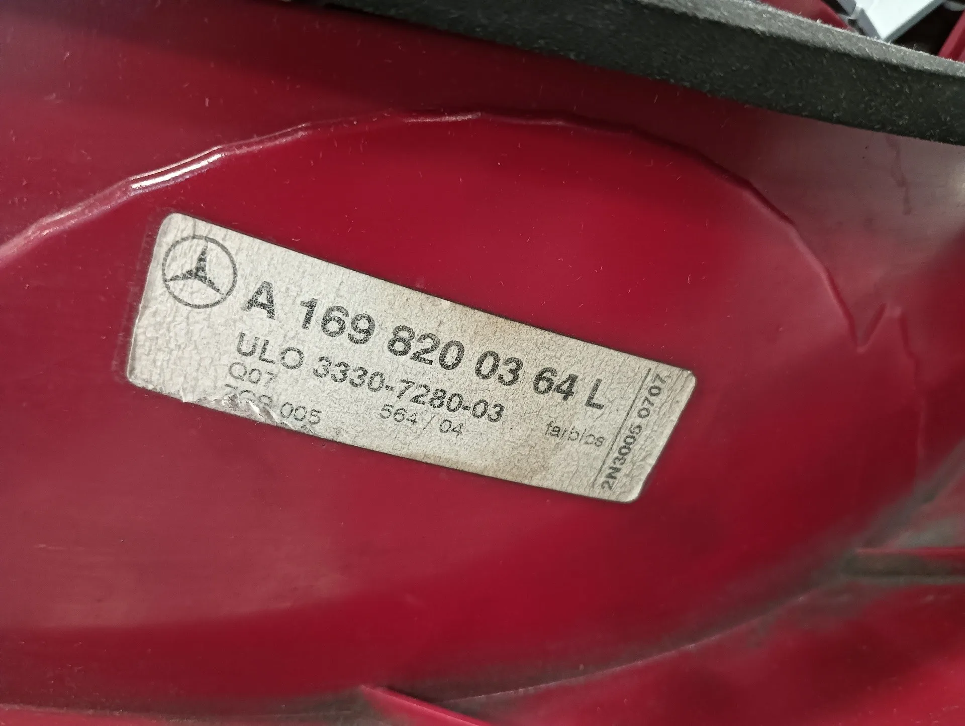 Piloto Trasero Izquierdo para Mercedes-Benz Clase A (W169)
