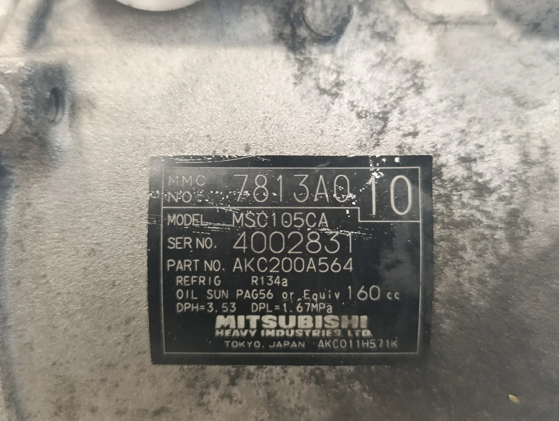 Compresor Aire Acondicionado para Mitsubishi Grandis (Na0W)