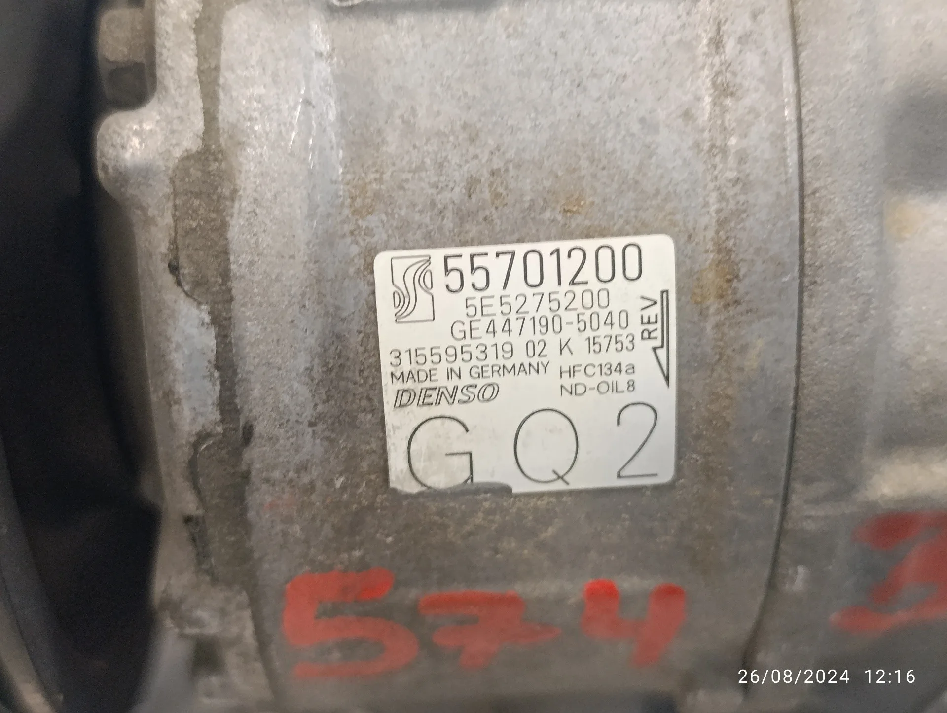 Compresor Aire Acondicionado para Opel Corsa D