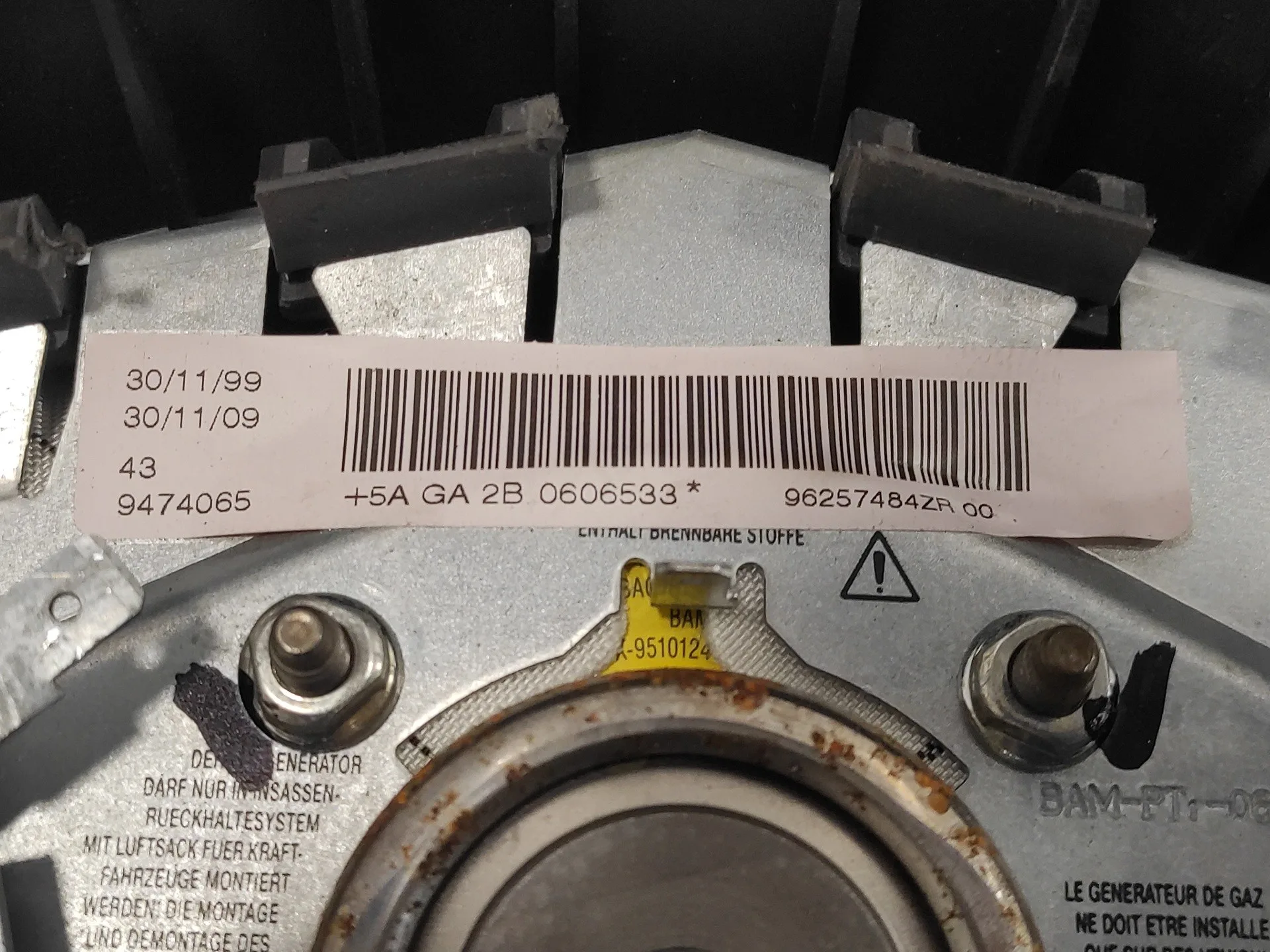 Airbag Delantero Izquierdo para Peugeot 206 Berlina