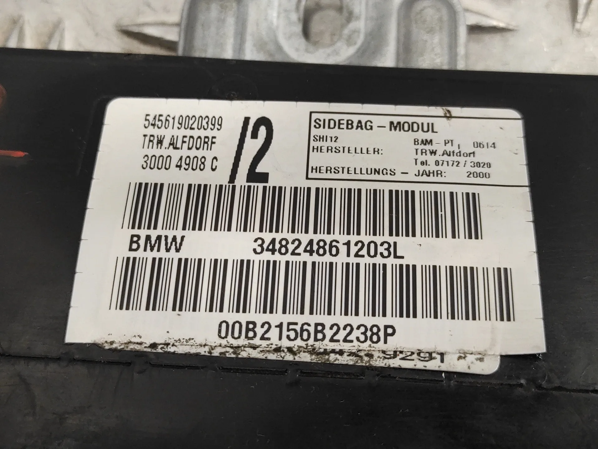Airbag Lateral Delantero Derecho para Bmw Serie 3 Berlina (E46)