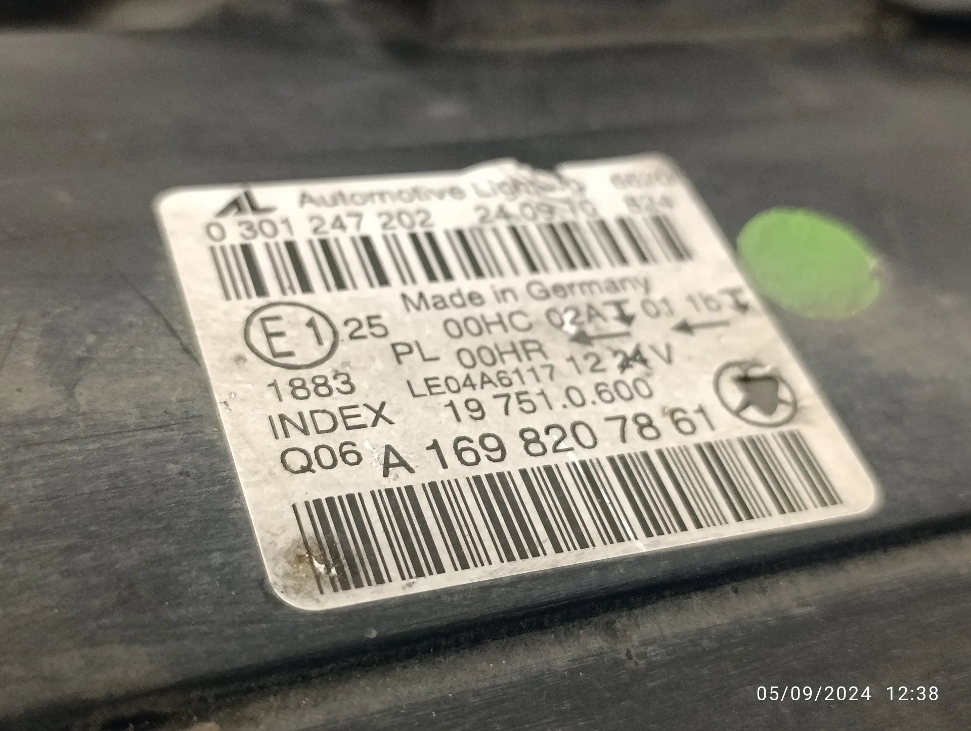 Faro Derecho para Mercedes-Benz Clase B (W245)