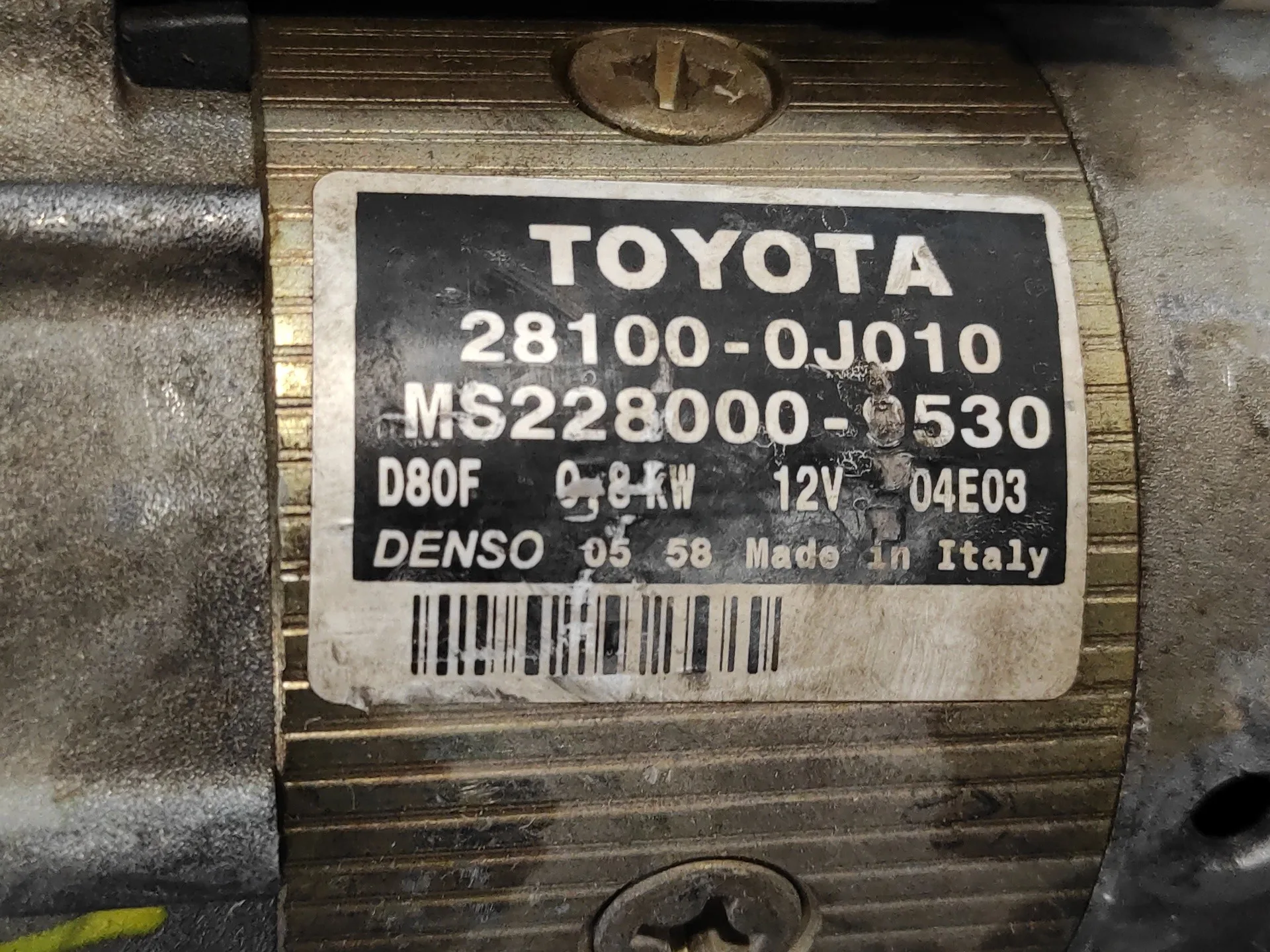 Motor Arranque para Toyota Yaris (Ncp1/Nlp1/Scp1)