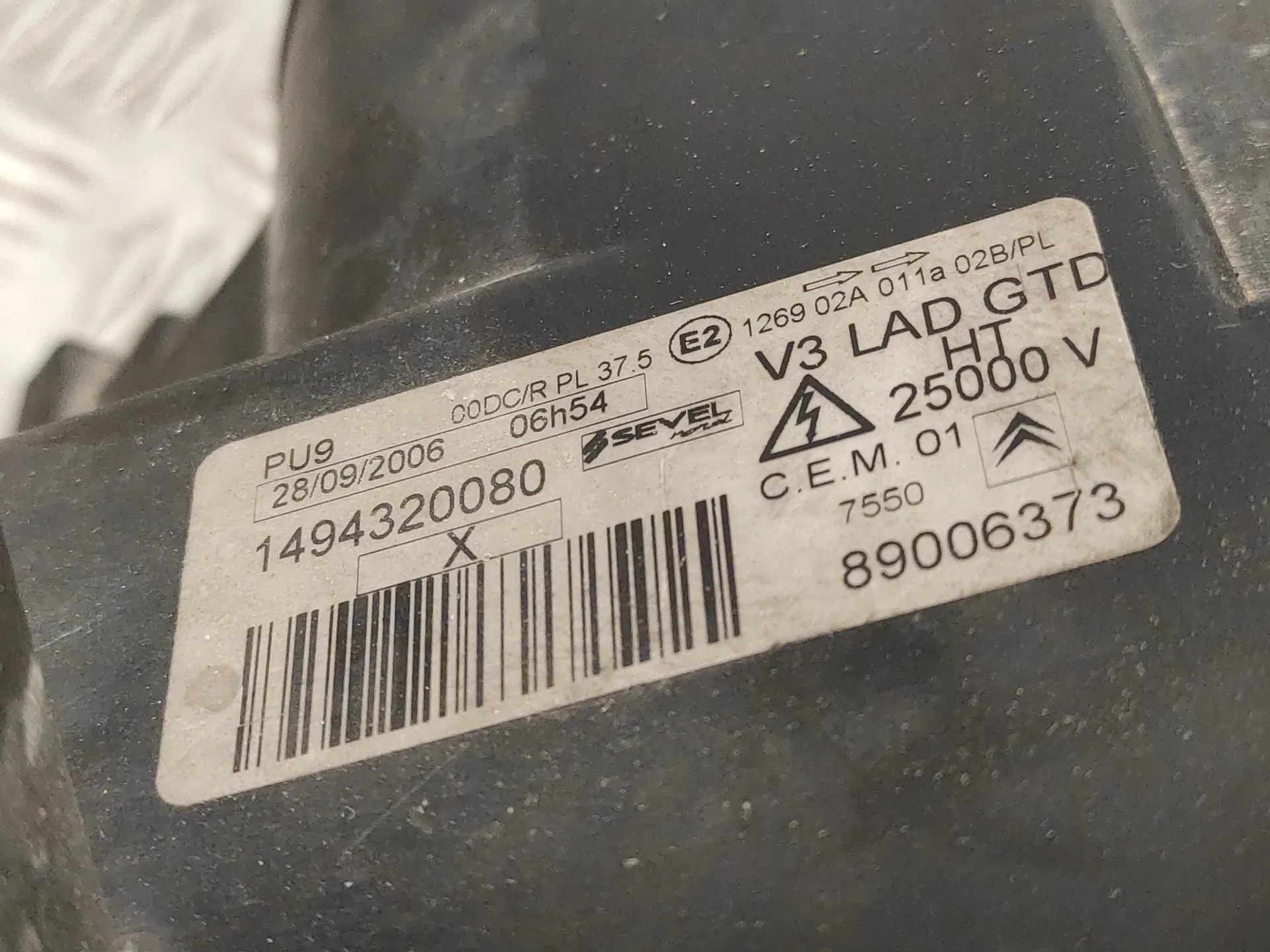 Faro Izquierdo para Citroën C8