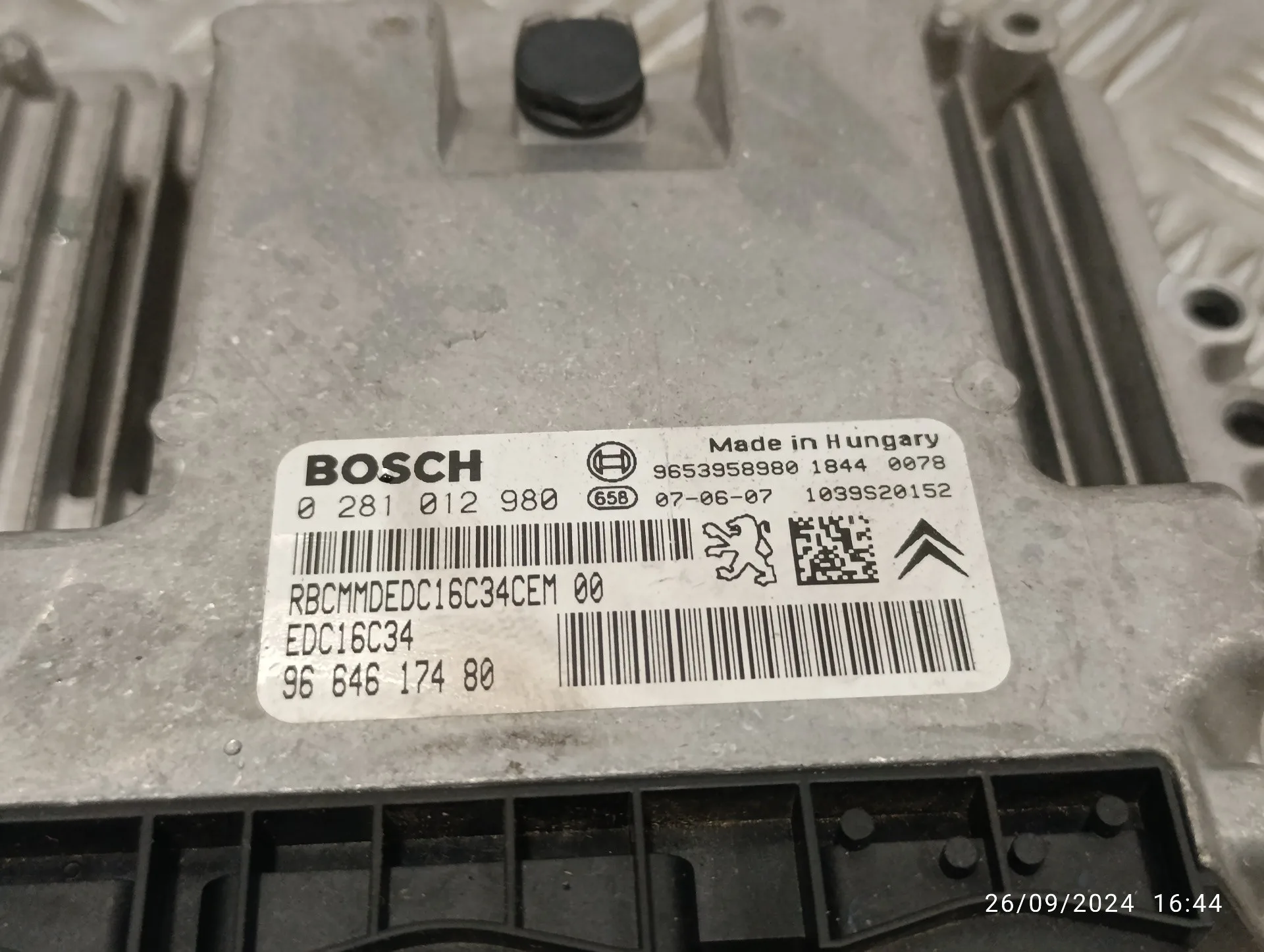 Centralita Motor Uce para Citroën C4 Picasso