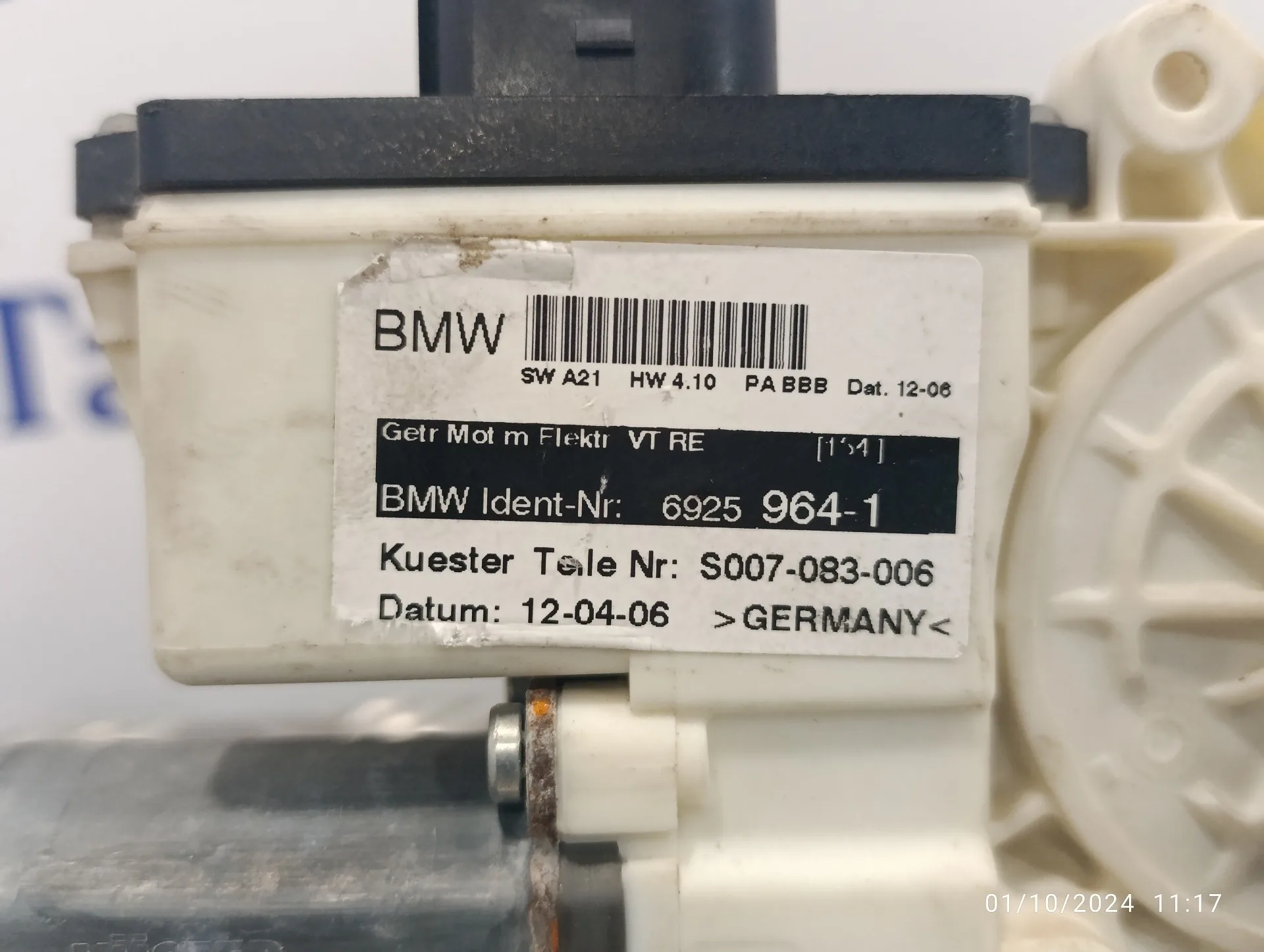 Motor Elevalunas Delantero Derecho para Bmw X3 (E83)