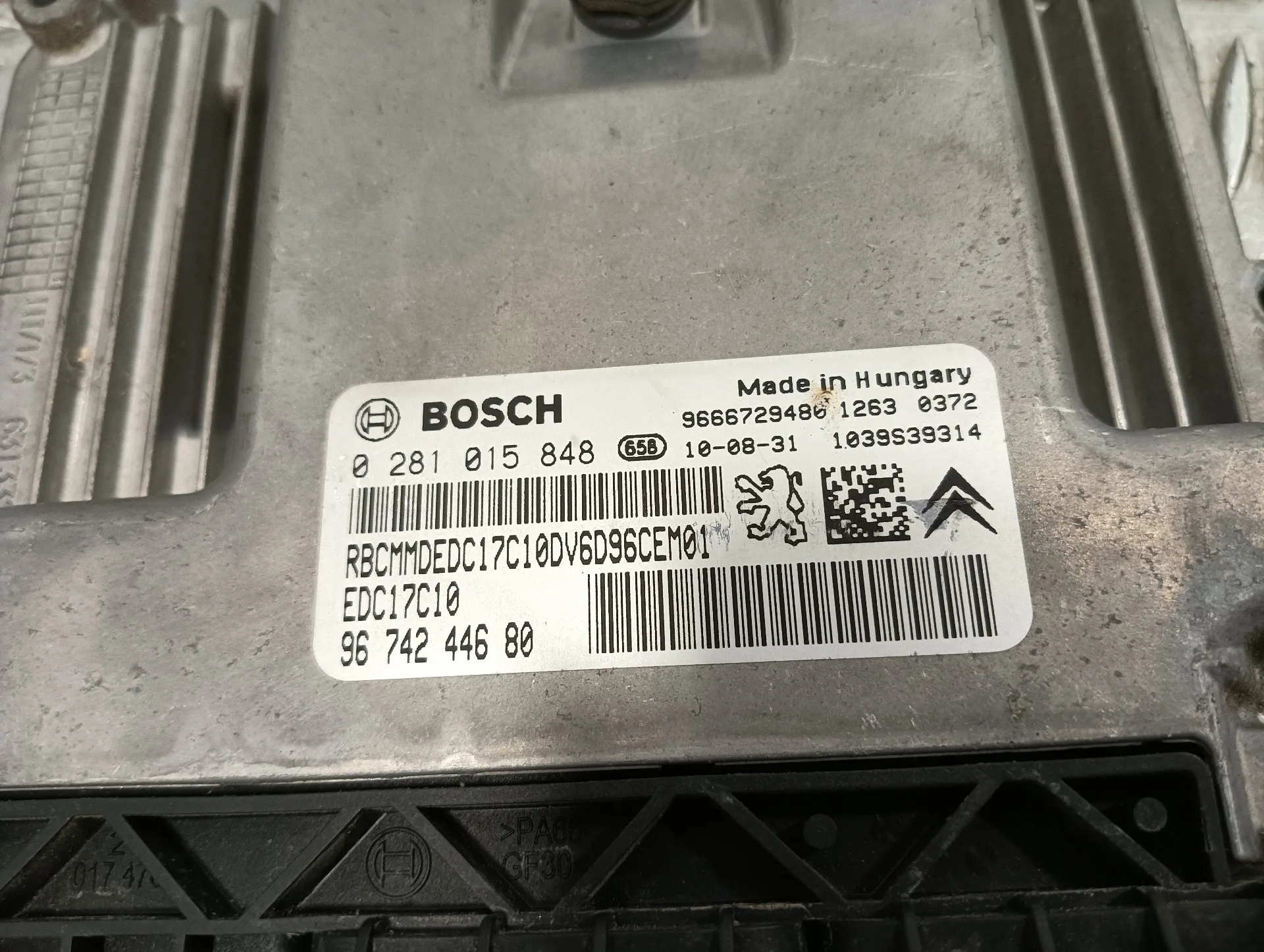Centralita Motor Uce para Peugeot 207