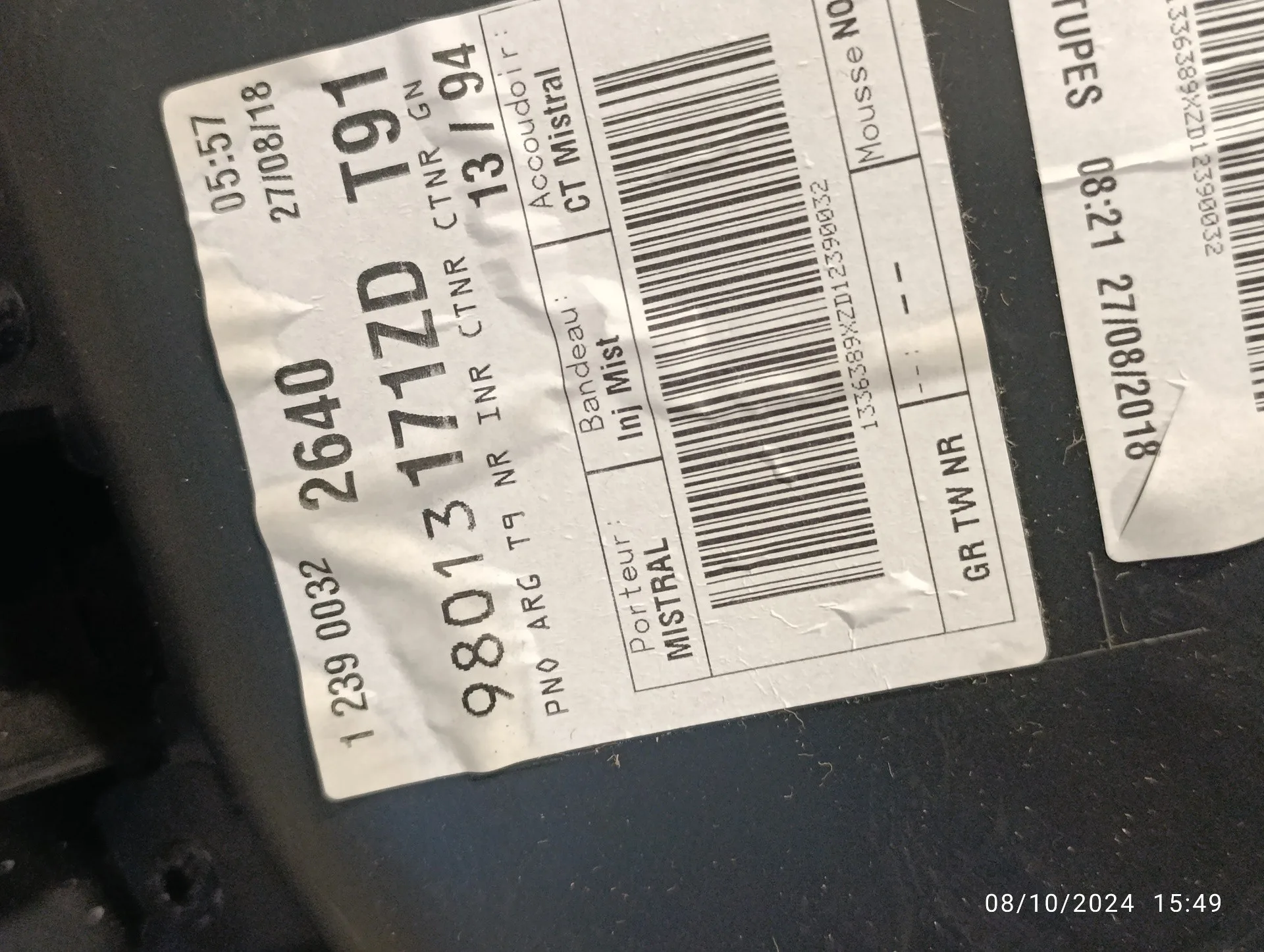 Guarnecido Puerta Trasera Izquierda para Peugeot 308