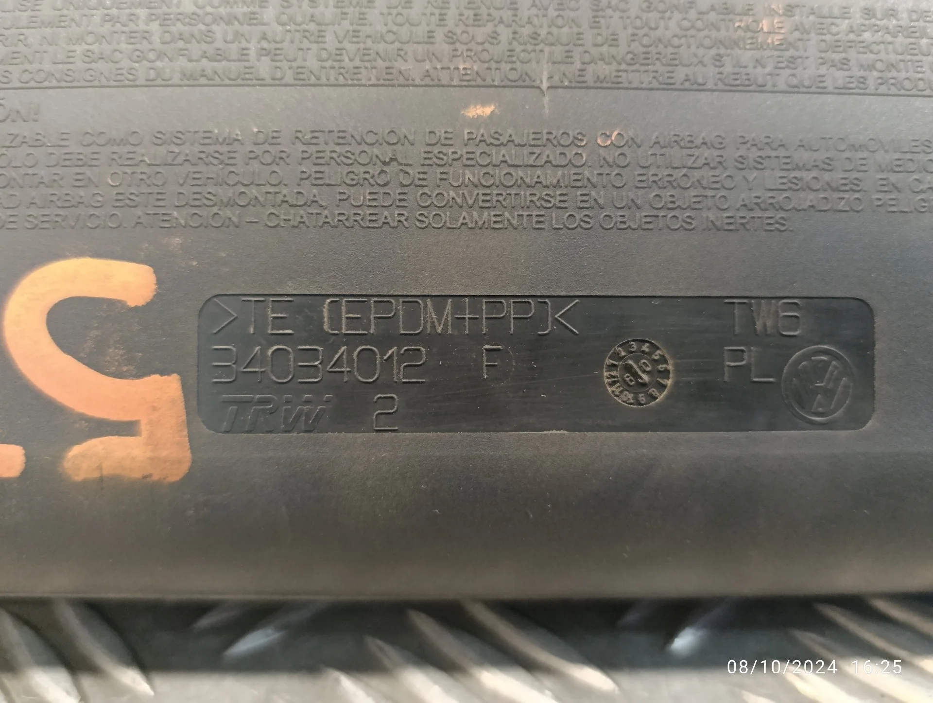 Airbag Delantero Derecho para Volkswagen Golf Vi (5K1)