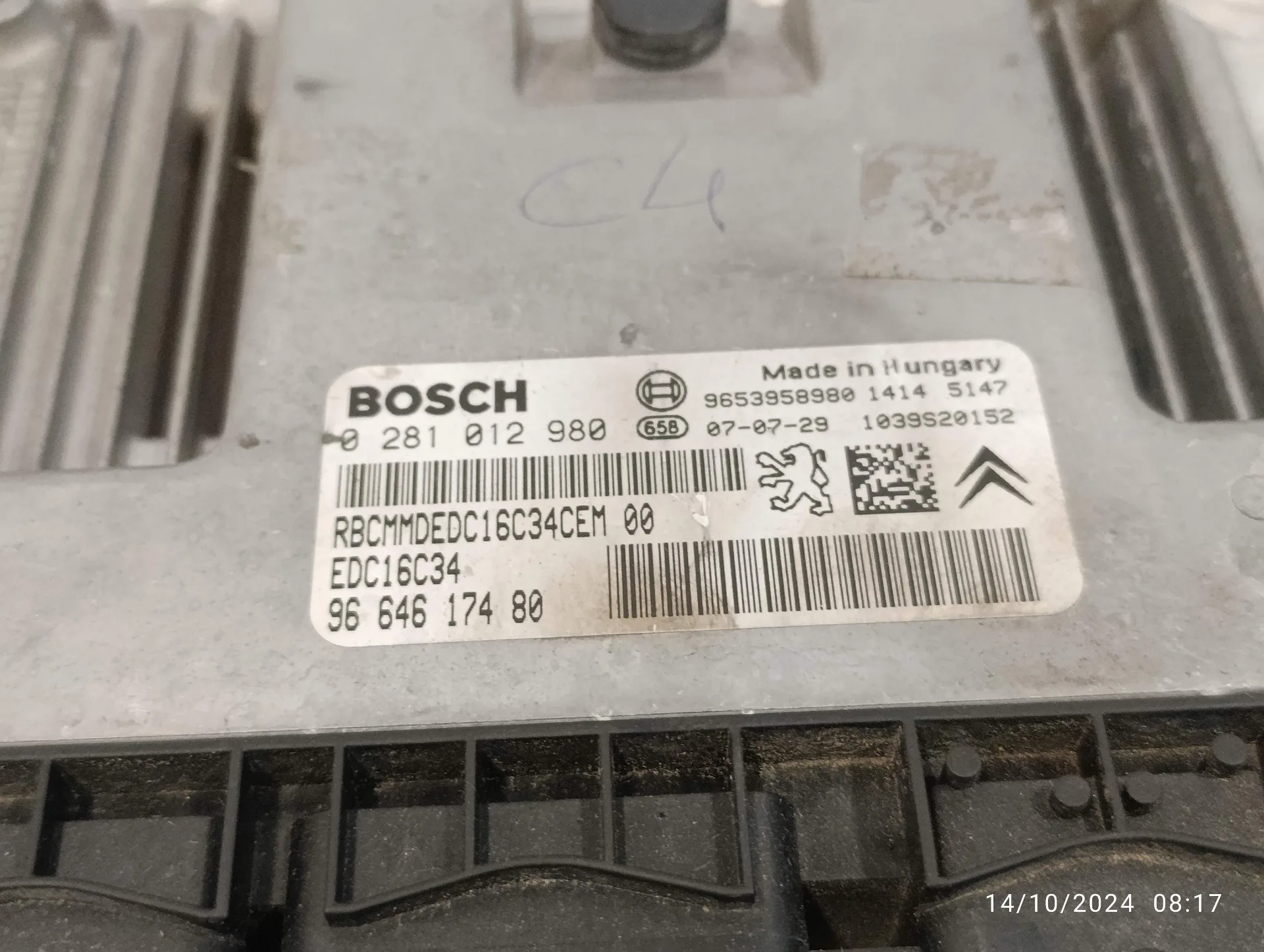 Centralita Motor Uce para Citroën C4 Grand Picasso