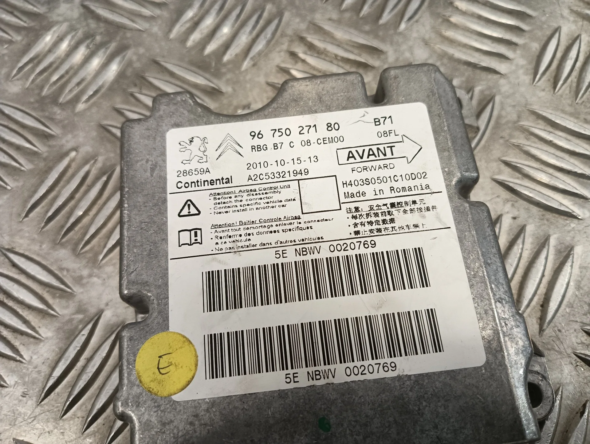 Centralita Airbag para Citroën C4 Lim.