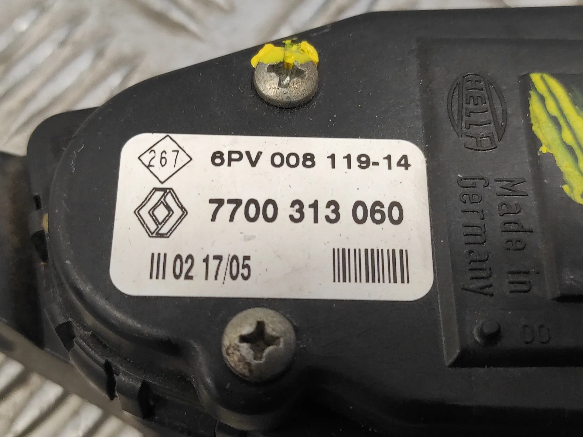 Pedal Acelerador para Renault Trafic Caja Cerrada (Ab 4.01)