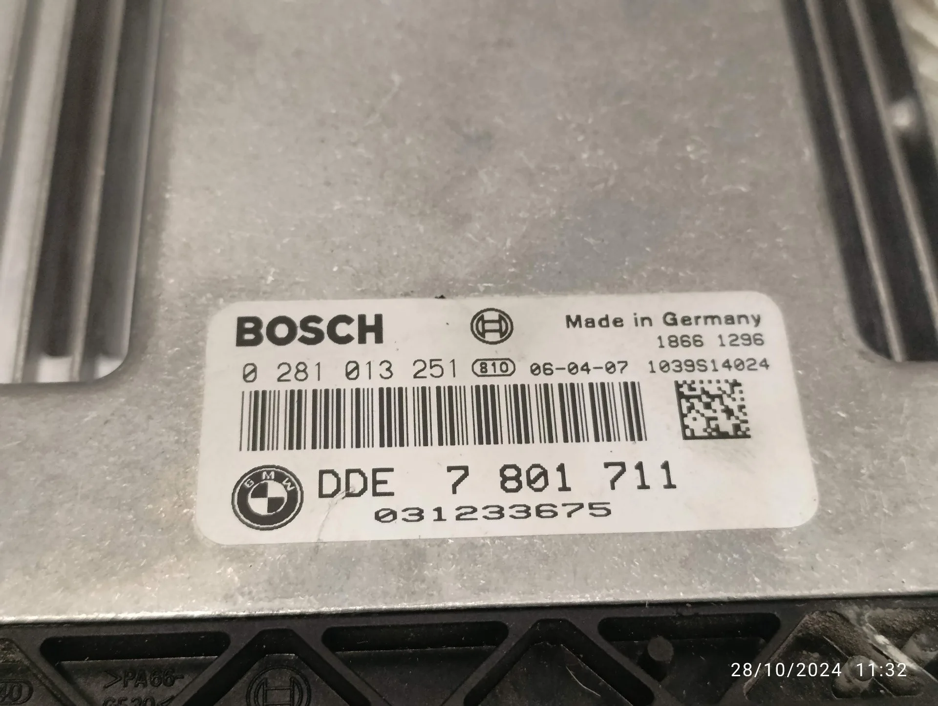 Centralita Motor Uce para Bmw Serie 3 Berlina (E90)