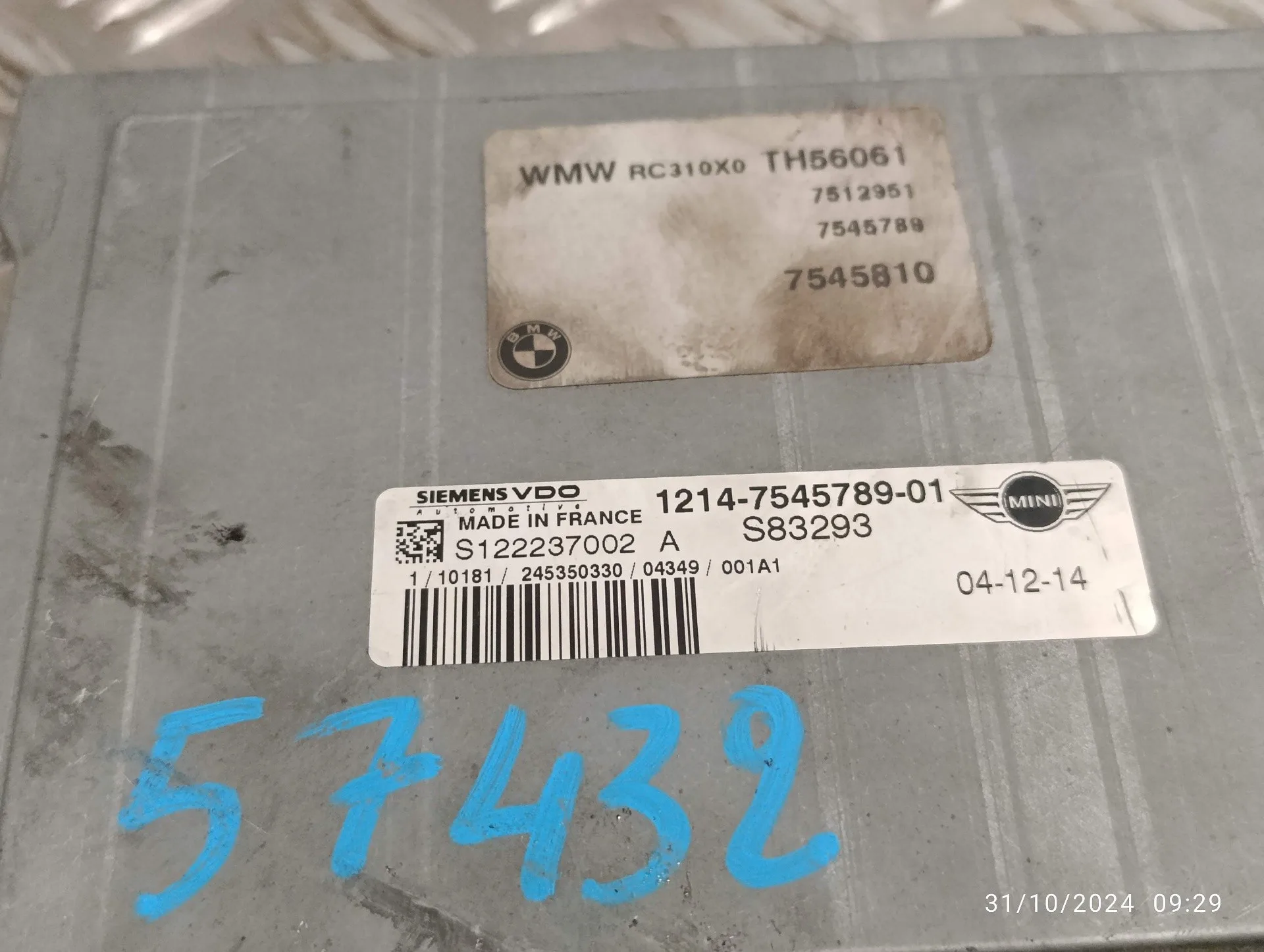 Centralita Motor Uce para Bmw Mini (R50,R53)
