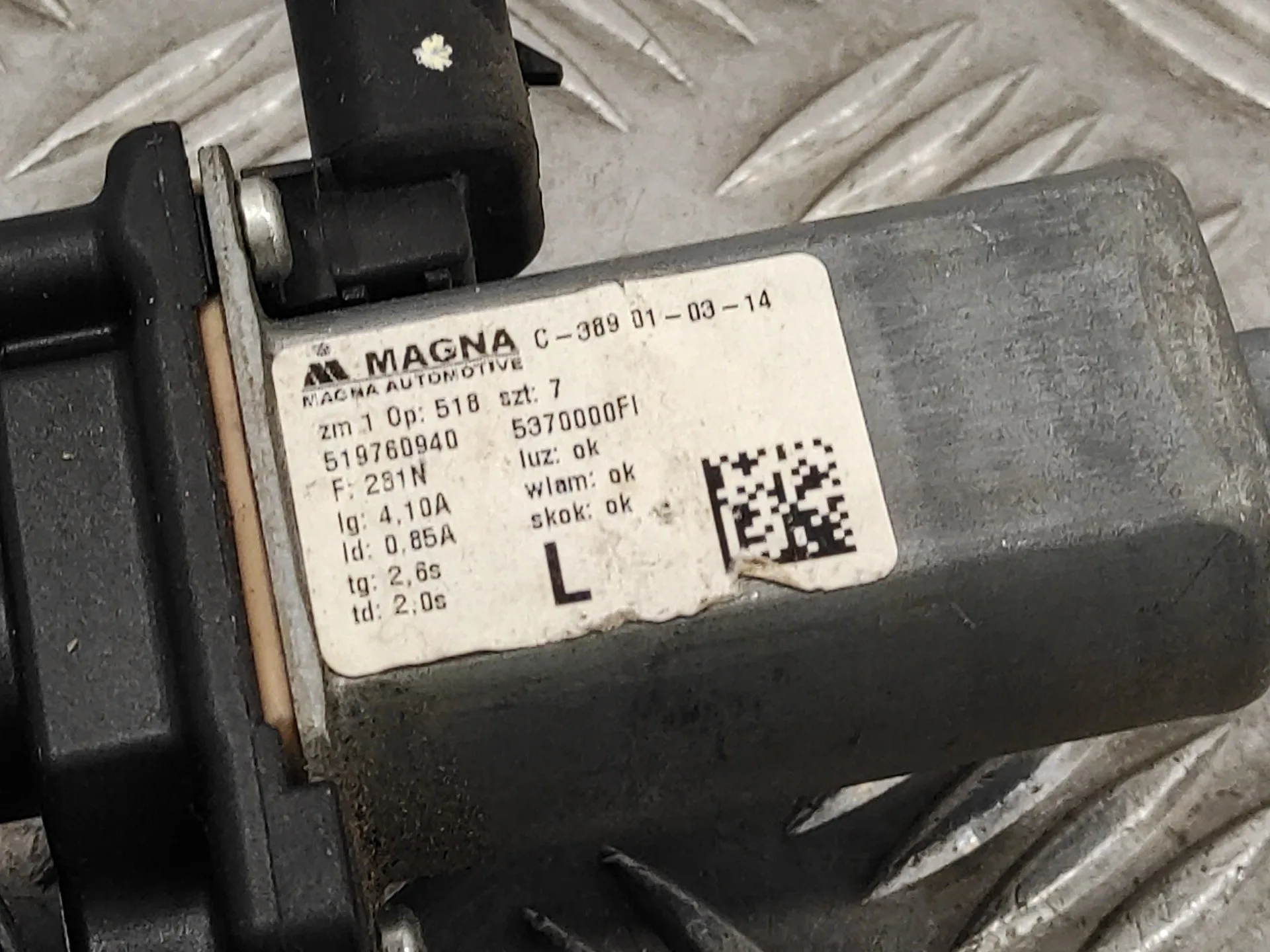 Elevalunas Delantero Izquierdo para Fiat 500 (312)