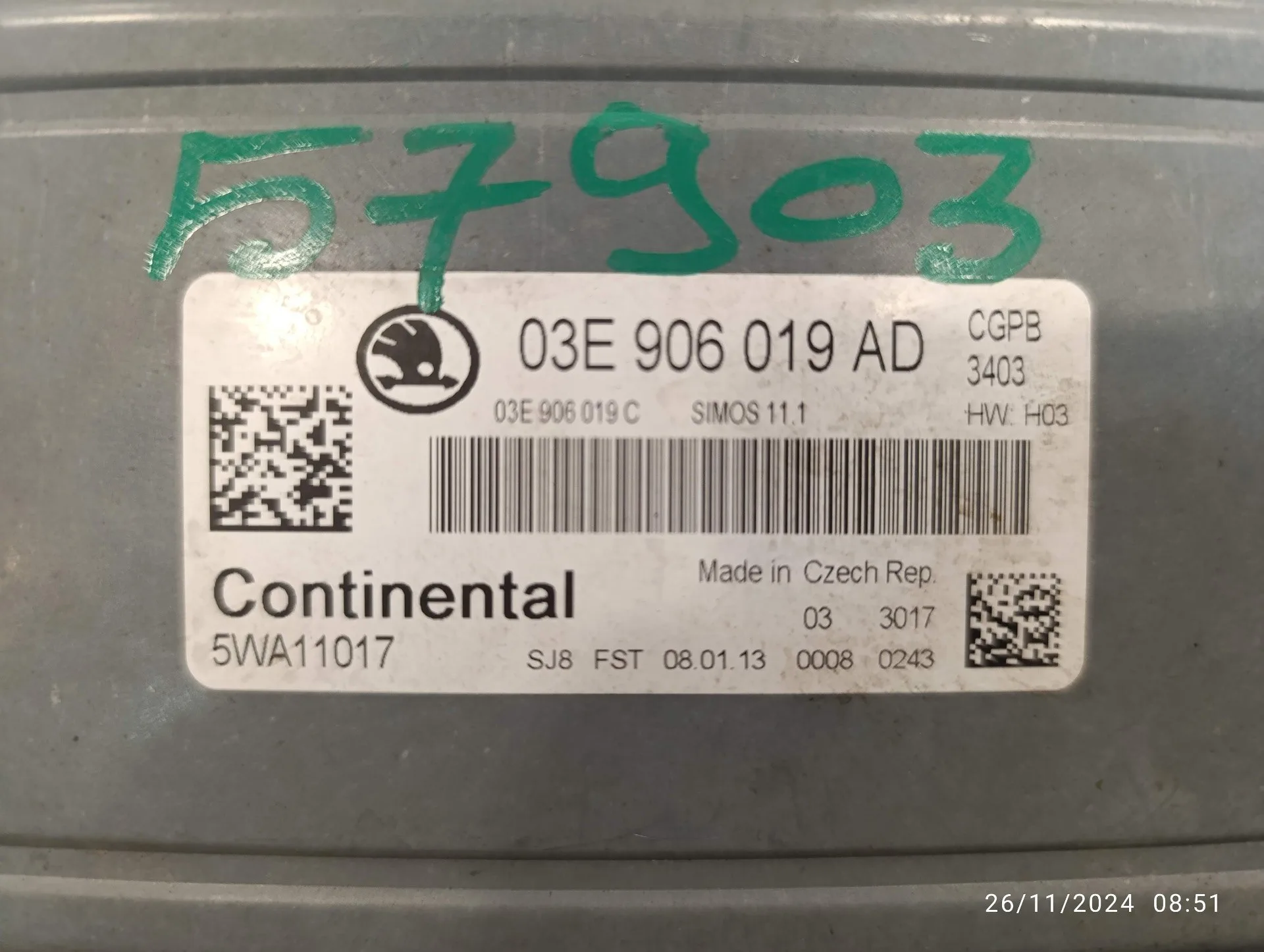Centralita Motor Uce para Skoda Fabia (5J2 )