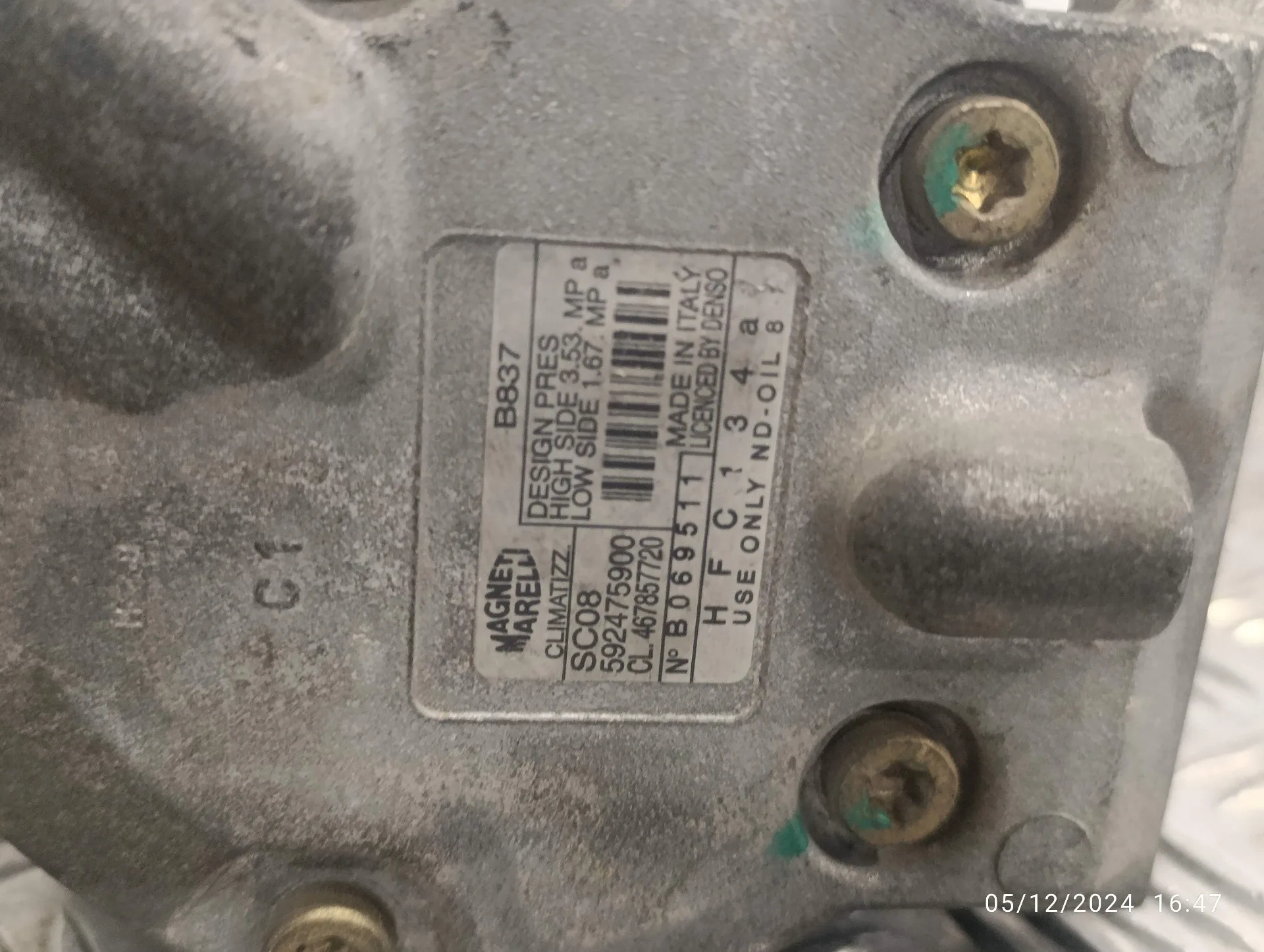 Compresor Aire Acondicionado para Fiat Punto Berlina (188)
