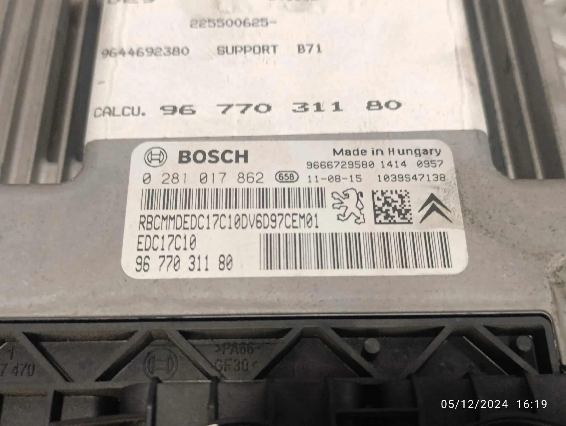 Centralita Motor Uce para Citroën C4 Lim.