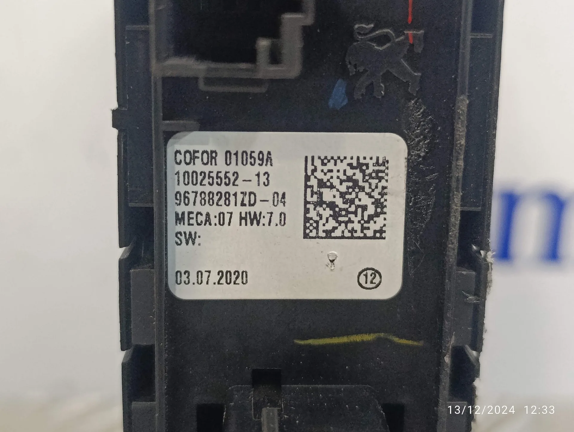 Mando Elevalunas Delantero Izquierdo para Citroën C4 Picasso