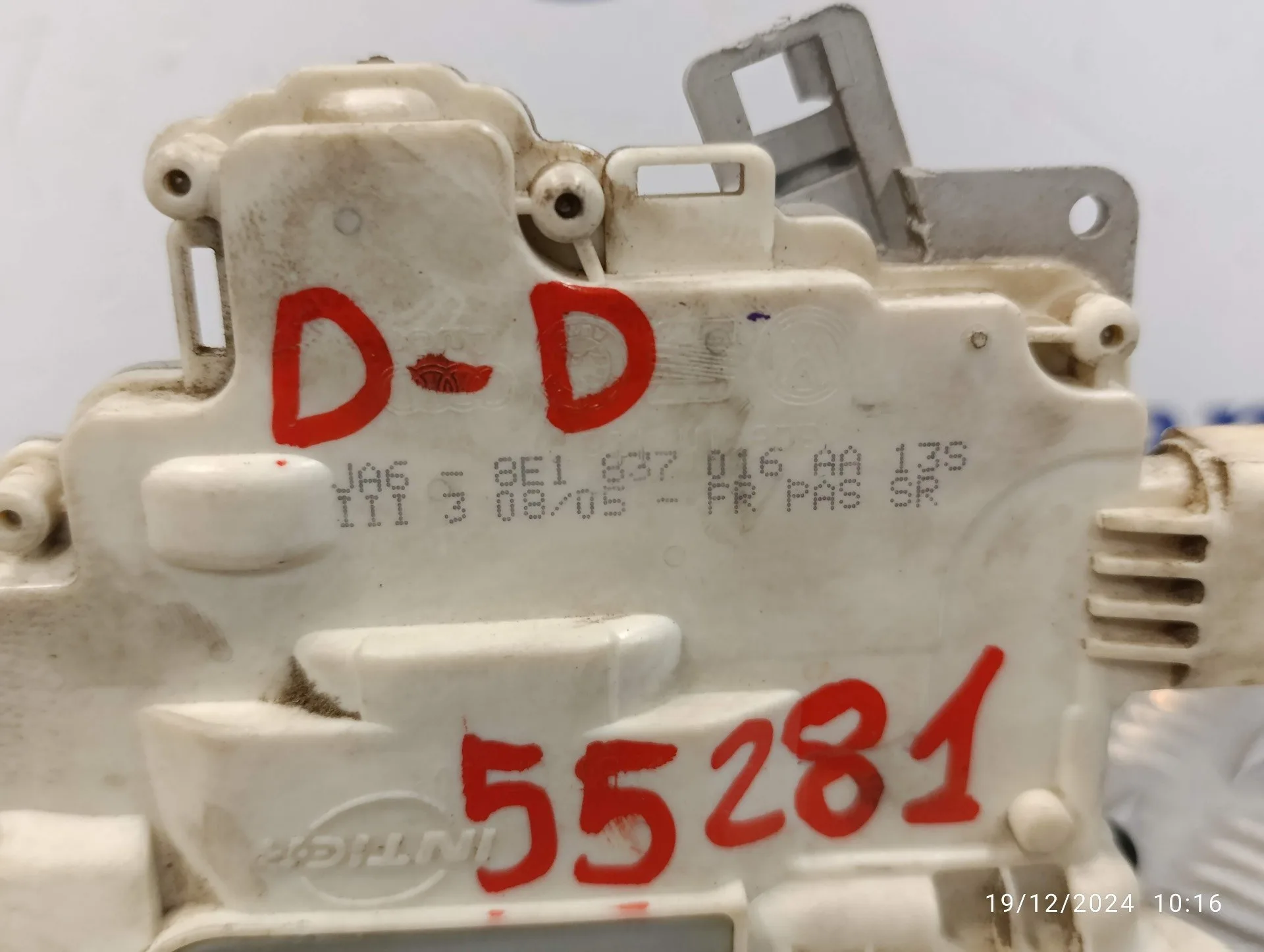 Cerradura Puerta Delantera Derecha para Audi A4 Berlina (8E)