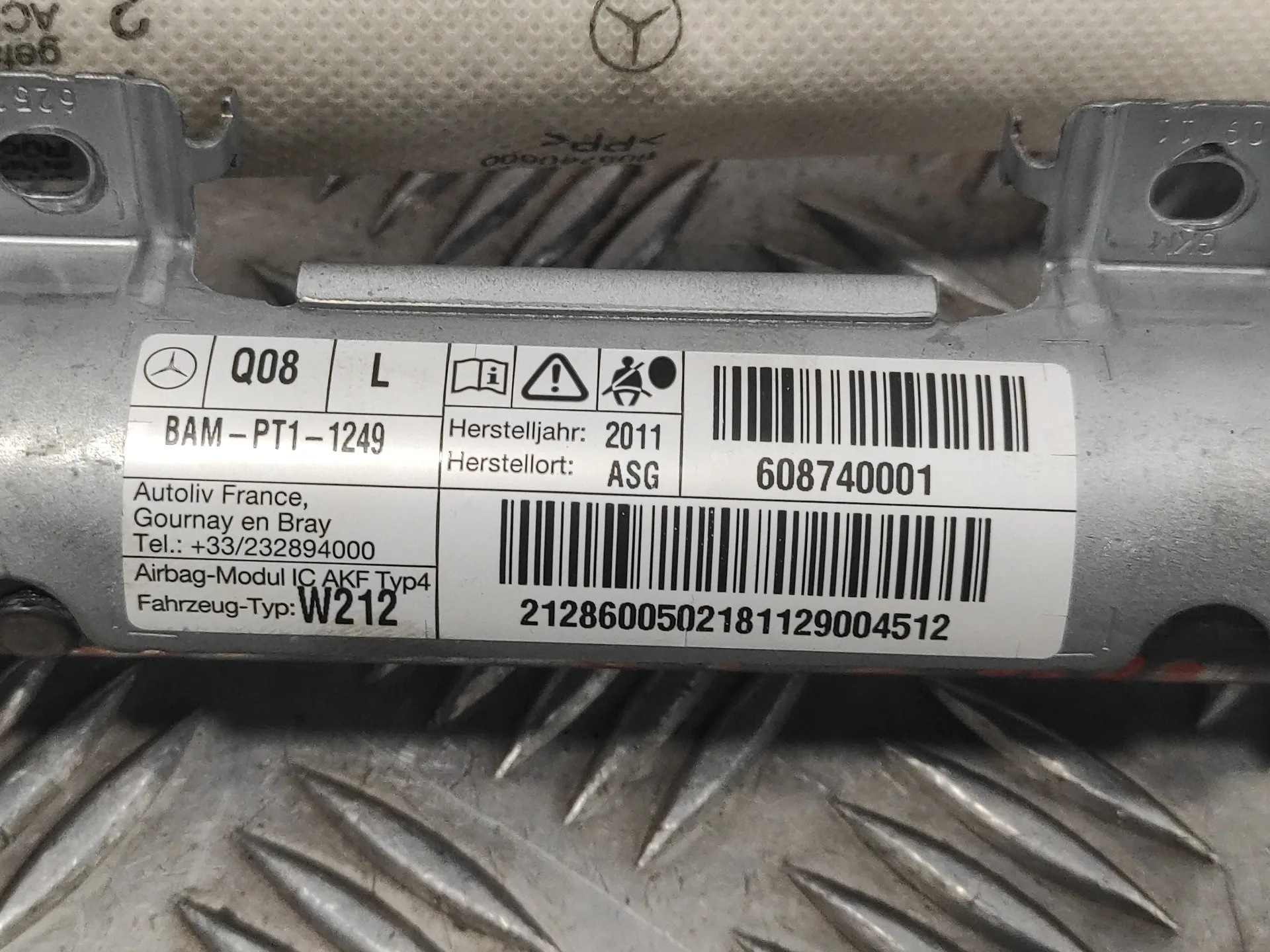 Airbag Lateral Izquierdo para Mercedes-Benz Clase E (W212) Lim.