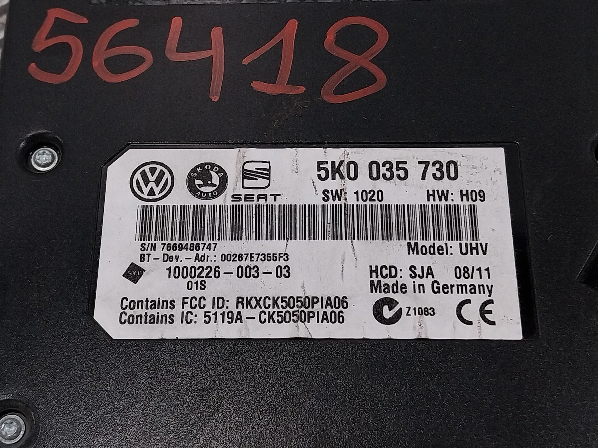 Modulo Electronico para Skoda Yeti