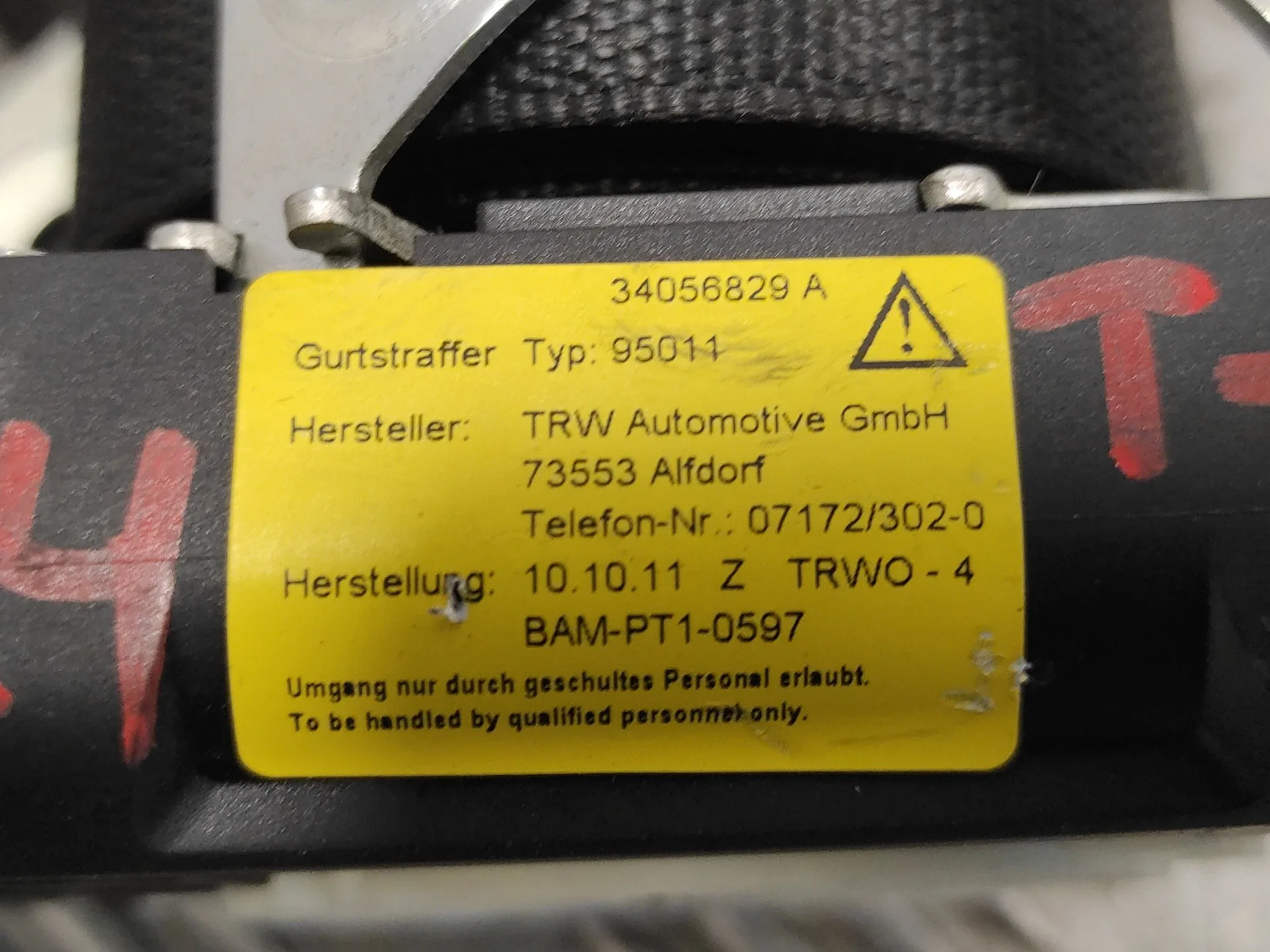 Cinturon Seguridad Trasero Izquierdo para Mercedes-Benz Clase E (W212) Lim.