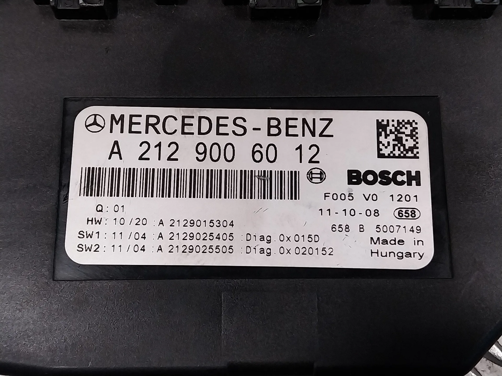 Caja Reles / Fusibles para Mercedes-Benz Clase E (W212) Lim.