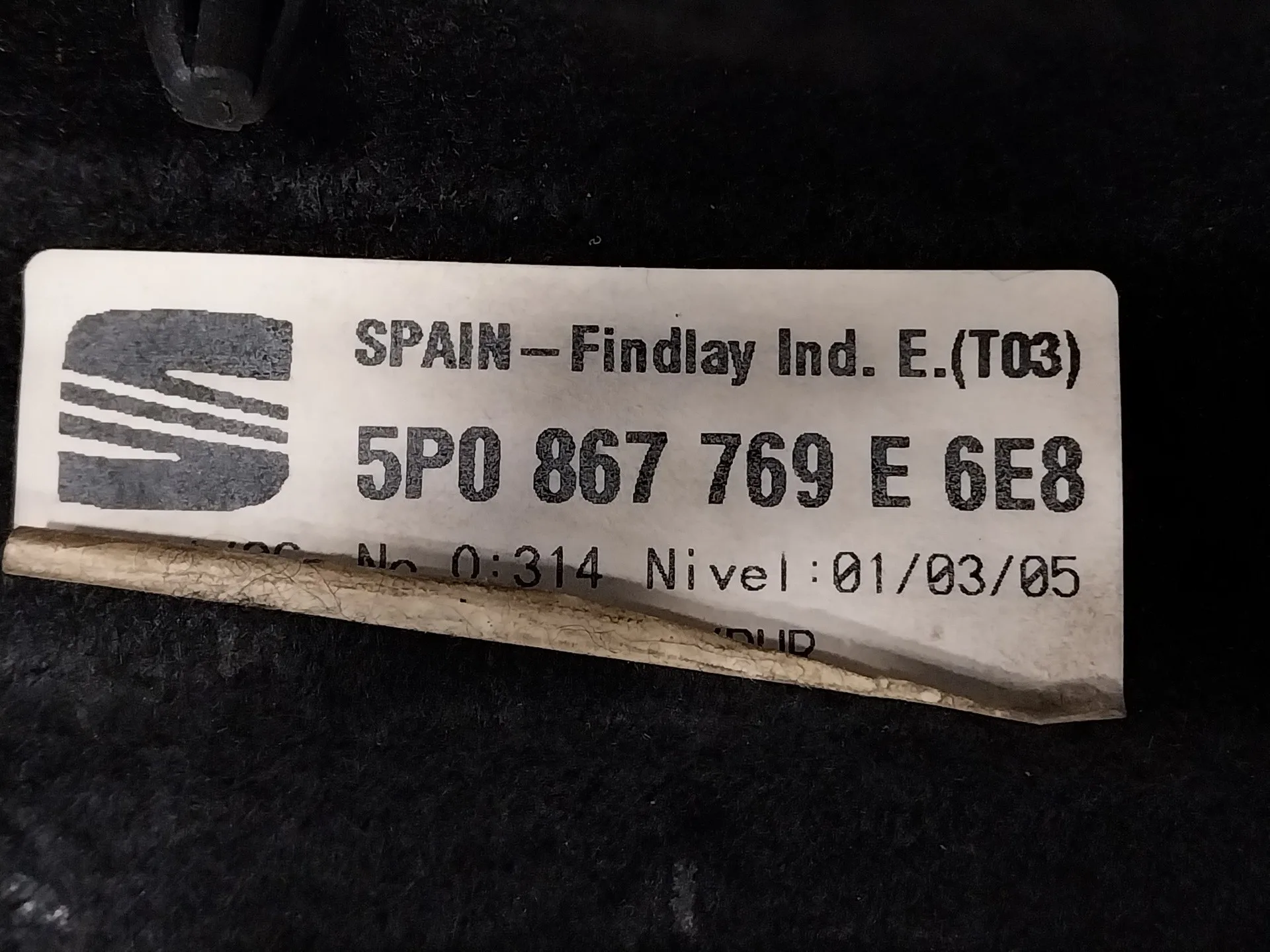 Bandeja Trasera para Seat Altea (5P1)