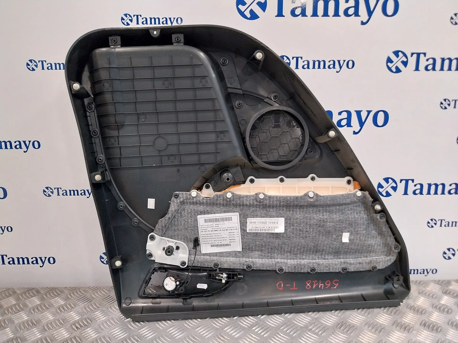 Guarnecido Puerta Trasera Derecha para Skoda Yeti
