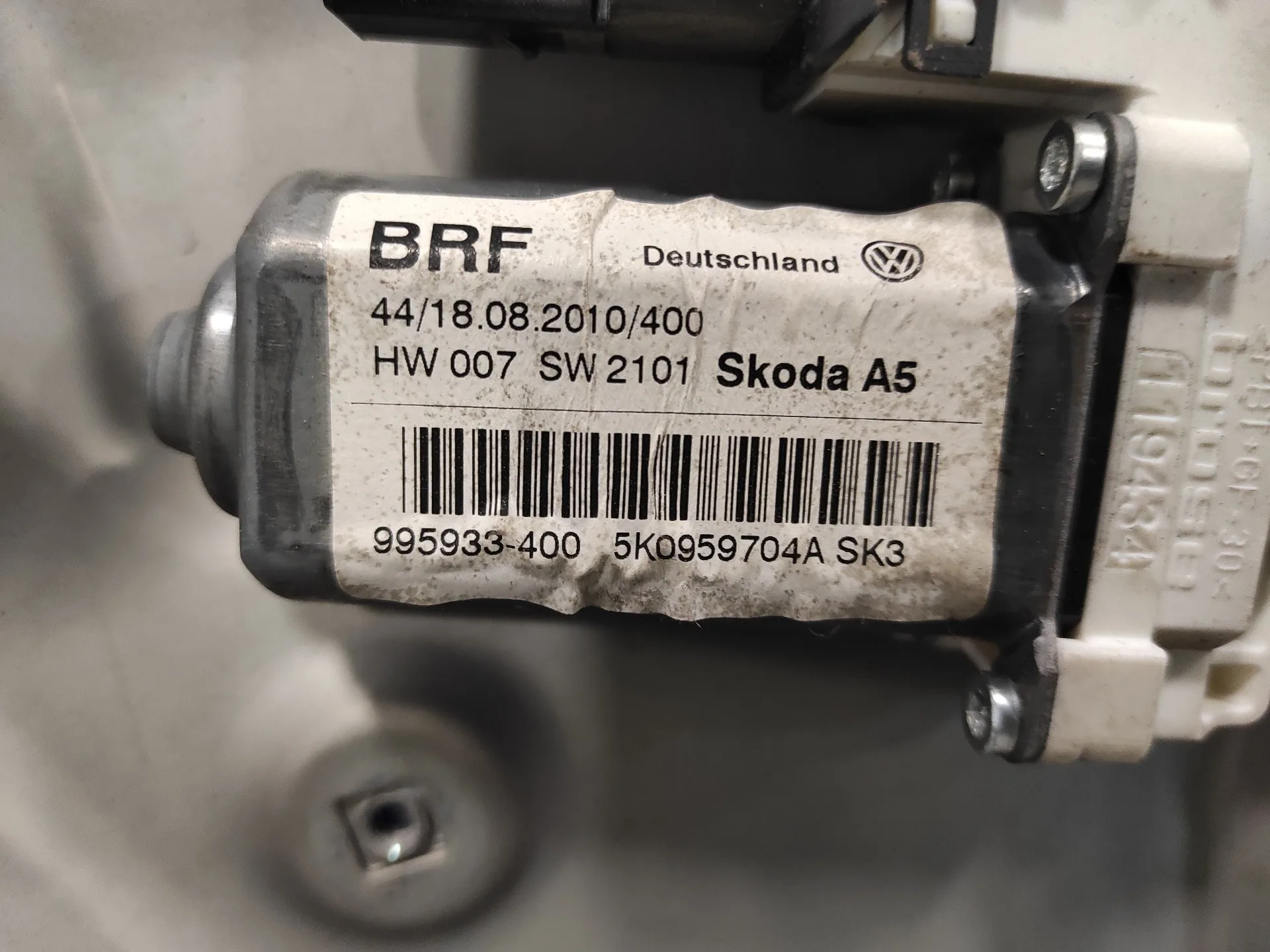 Elevalunas Trasero Derecho para Skoda Octavia Berlina (1Z3)