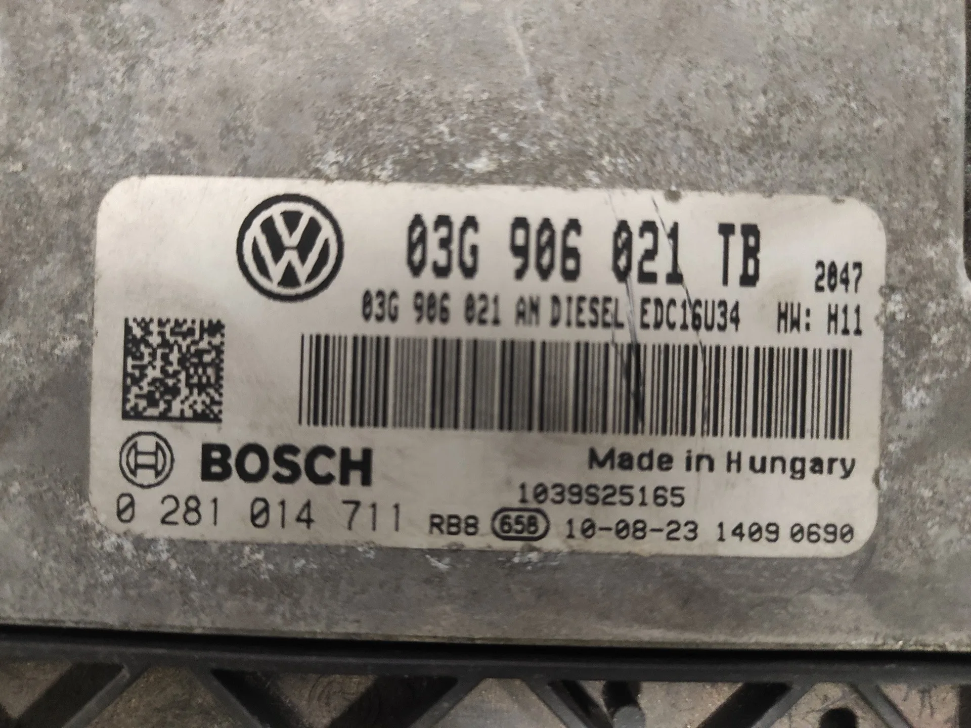 Centralita Motor Uce para Skoda Octavia Berlina (1Z3)