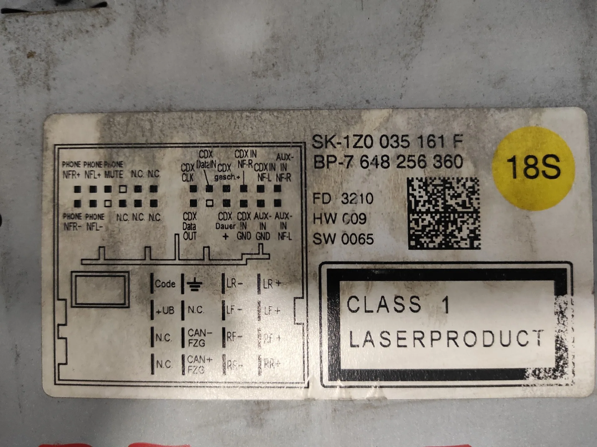 Sistema Audio / Radio Cd para Skoda Octavia Berlina (1Z3)