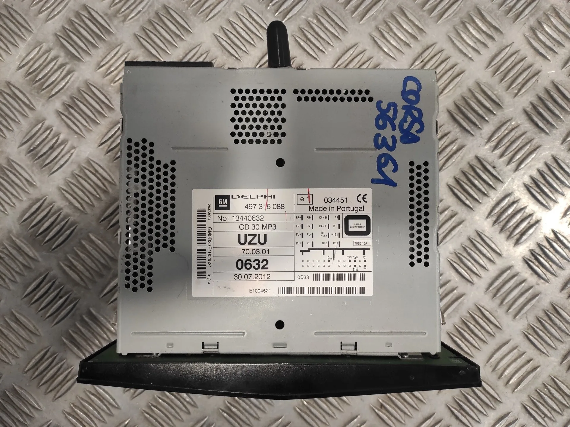 Sistema Audio / Radio Cd para Opel Corsa D